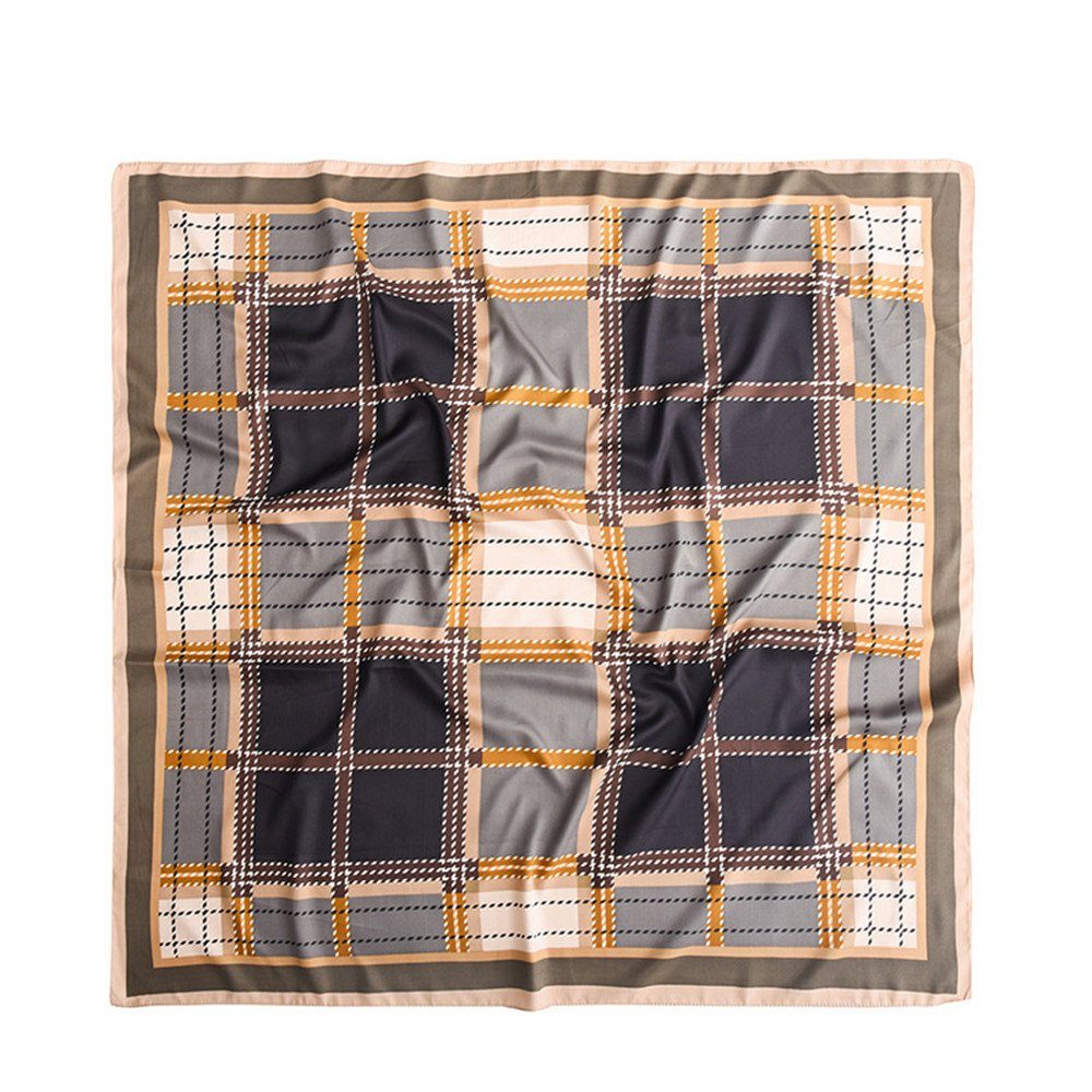 XDeer Kopftuch Seidenschal Paisley-Muster, Mehrere Größen Faux Vierecktuch Bandana Quadratisch Seidentuch mit Schal,Multifunktionstuch gray
