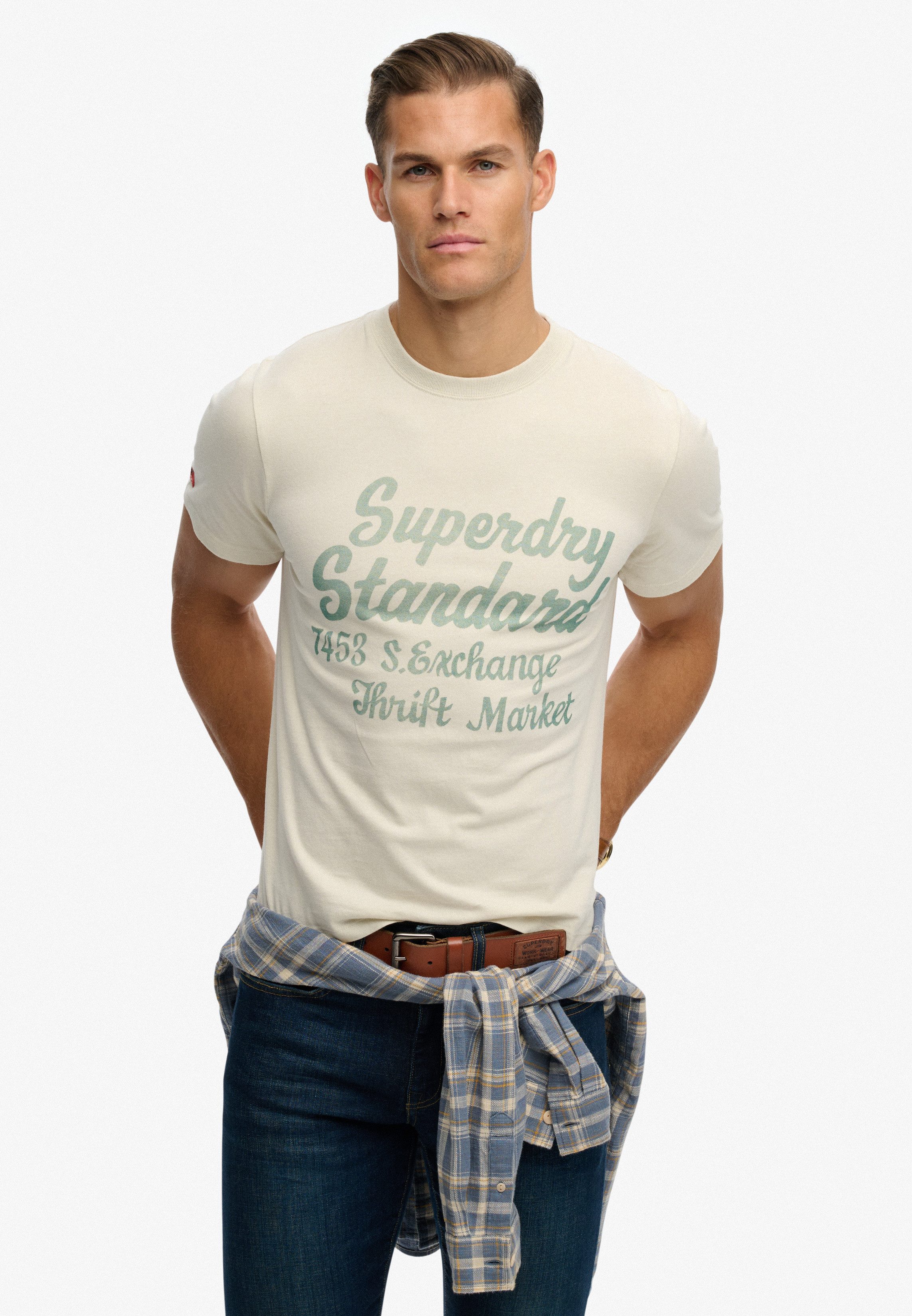 Superdry Rundhalsshirt Industry Worker Relaxed Tee