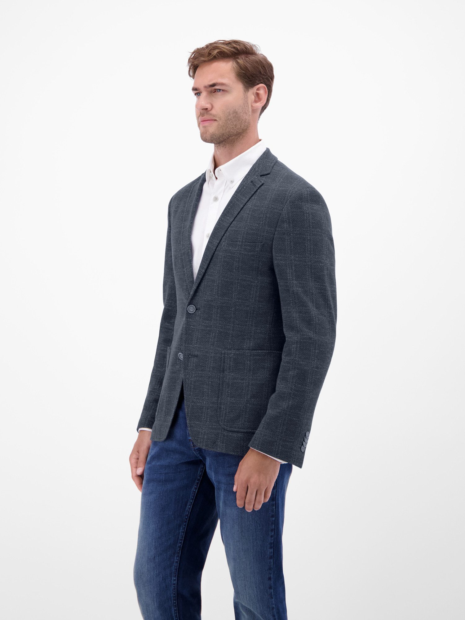 LERROS Jerseysakko Herren Jerseyblazer, kariert