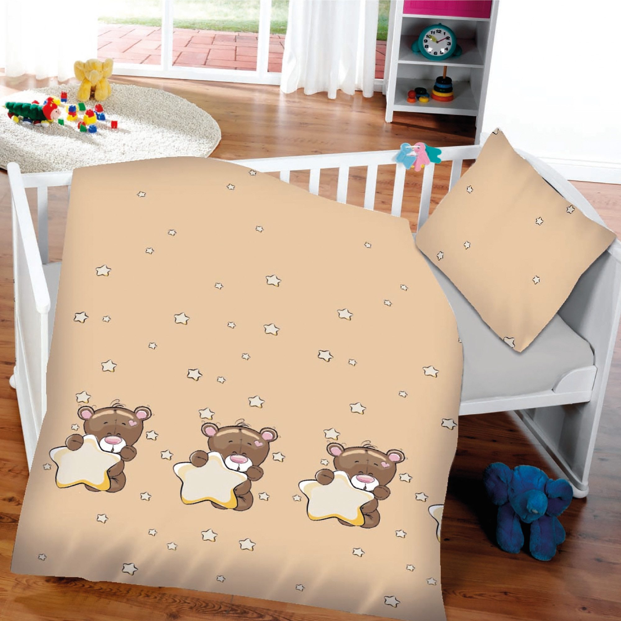 Bestlivings Babybettwäsche KB-04837 Bettbezug, Baumwolle, 2 teilig, Kinder Bettwäsche 2-tlg (100x135cm / 40x60cm) Bettdecken Set