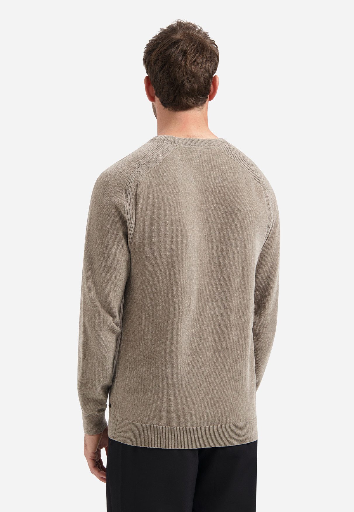 NO EXCESS Strickpullover Chenille-Pullover - Regular Fit