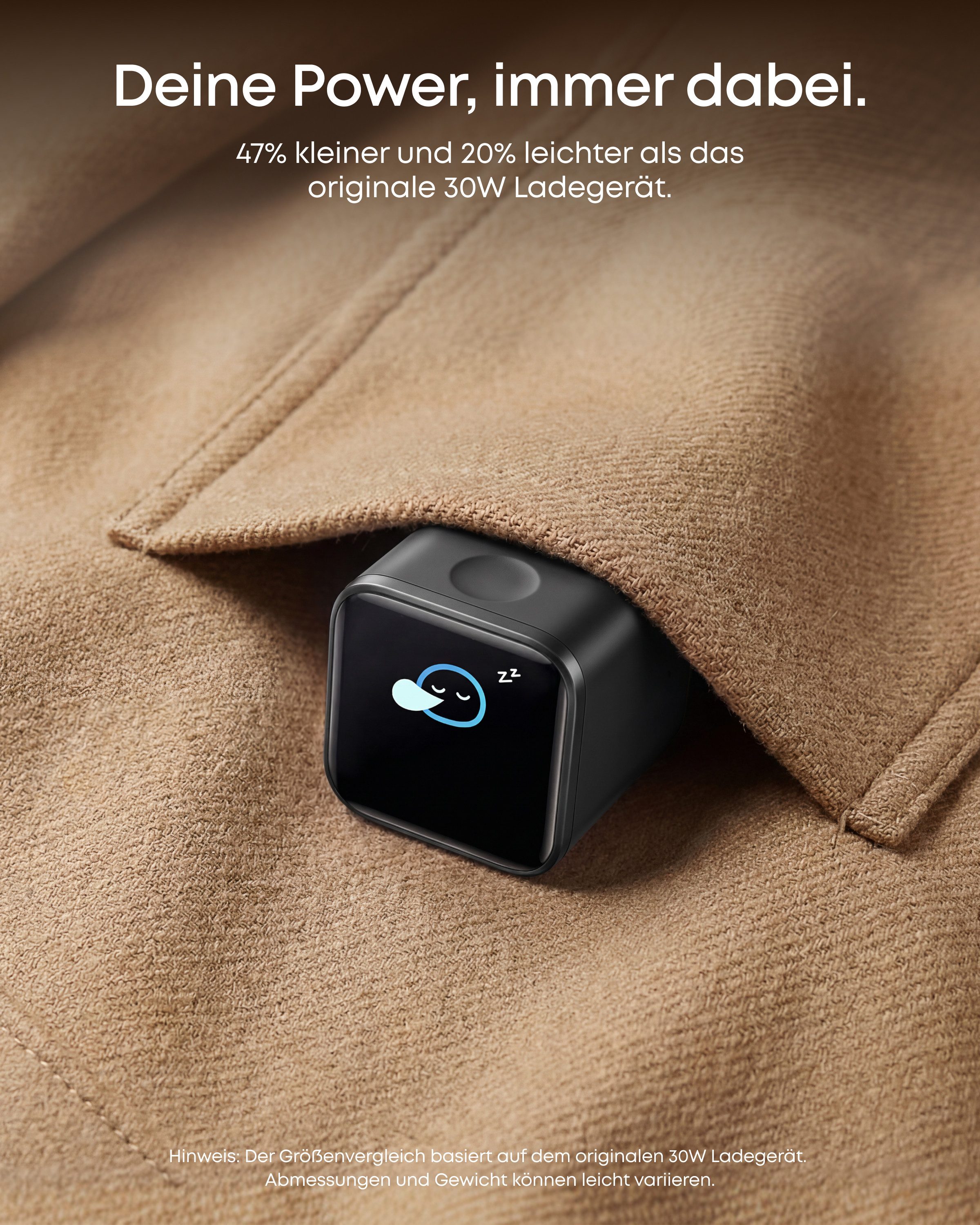Anker Anker Nano 45W USB C Ladegerät mit Smart Display für iPhone Schnelllade-Gerät (GaN Ladegerät für iPhone 17 Pro Max iPhone 17/16/15 Serie) – Bild 5 von 5
