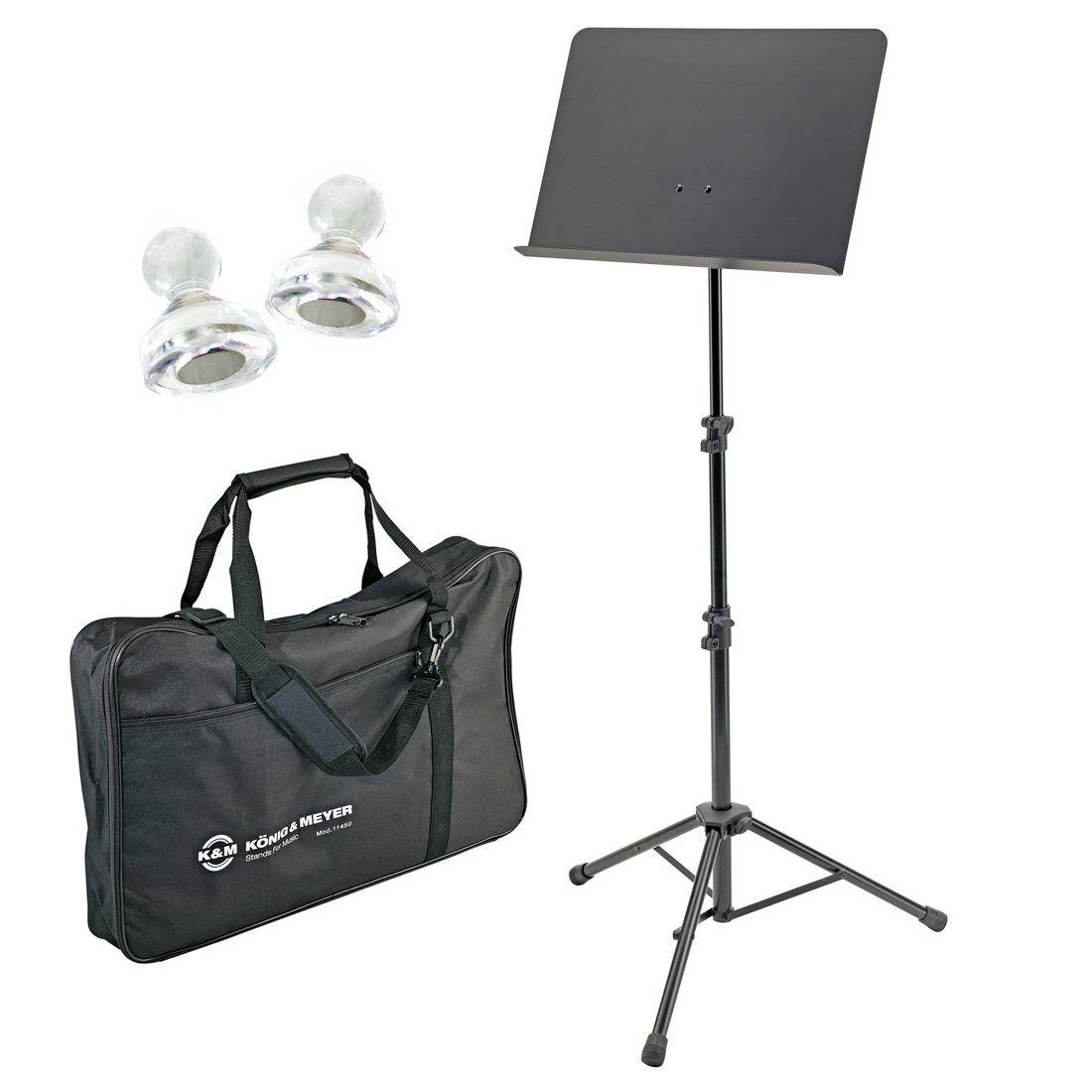 König & Meyer Notenpult K-M 11870 Orchesternotenpult mit Tasche mit 2 Magnete, (mit Tasche, mit 2 Magnete), Kreativ-Bundle