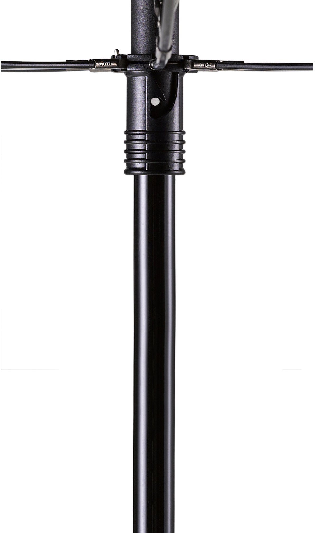 EuroSCHIRM® Taschenregenschirm teleScope handsfree, silber, handfrei tragbar, mit UV-Lichtschutzfaktor 50