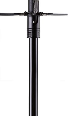 EuroSCHIRM® Taschenregenschirm teleScope handsfree, silber, handfrei tragbar, mit UV-Lichtschutzfaktor 50+