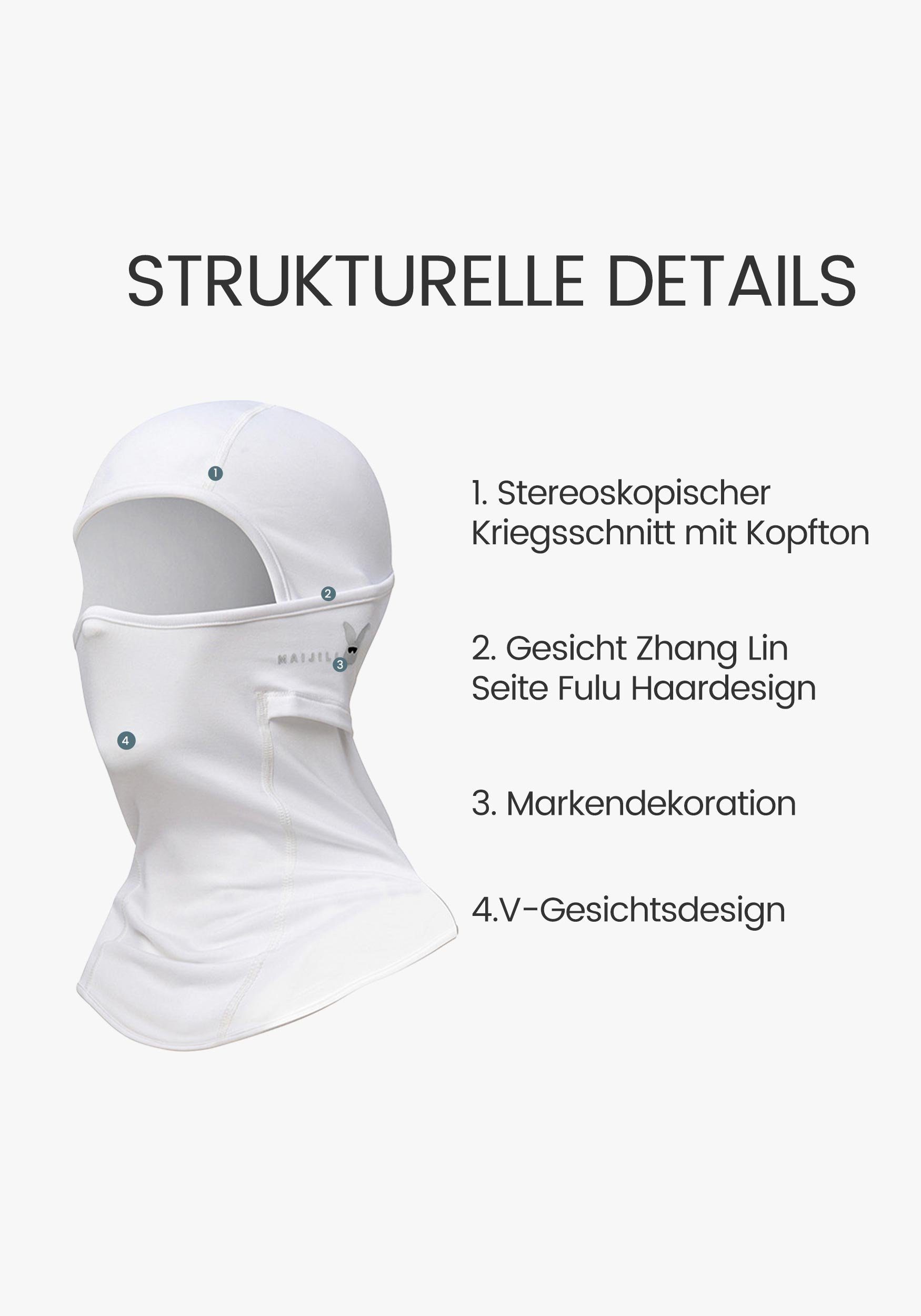 Umfassenden UV-Strahlen Skimaske Schutz Sturmhaube Weiß Widersteht für MAGICSHE