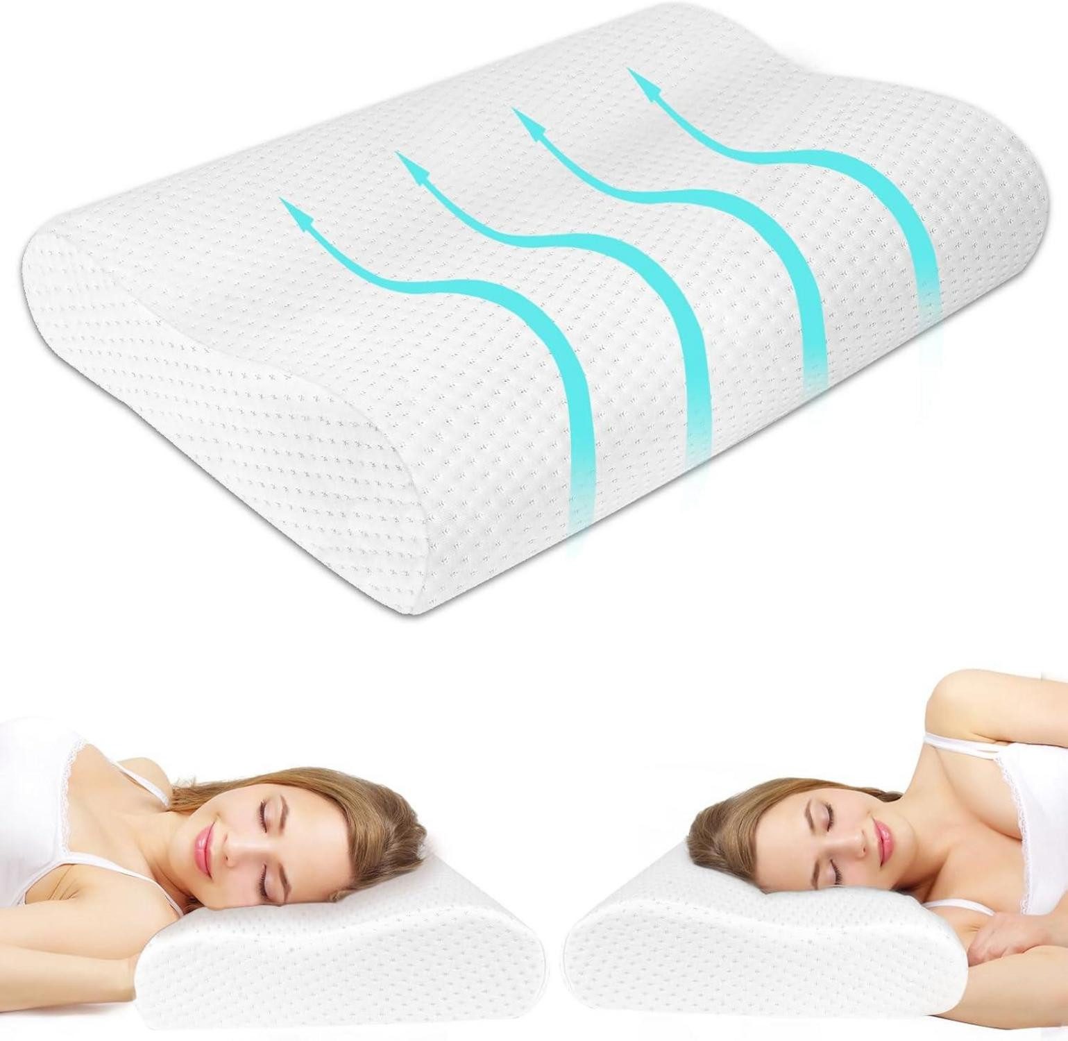 LuxusKollektion Anti-Schnarch Kissen Orthopädisches Memory Schaum Schlafkissen gegen