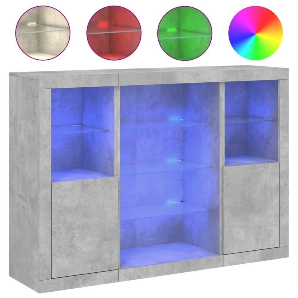 vidaXL Sideboard Sideboards mit LED-Leuchten 3 günstig online kaufen