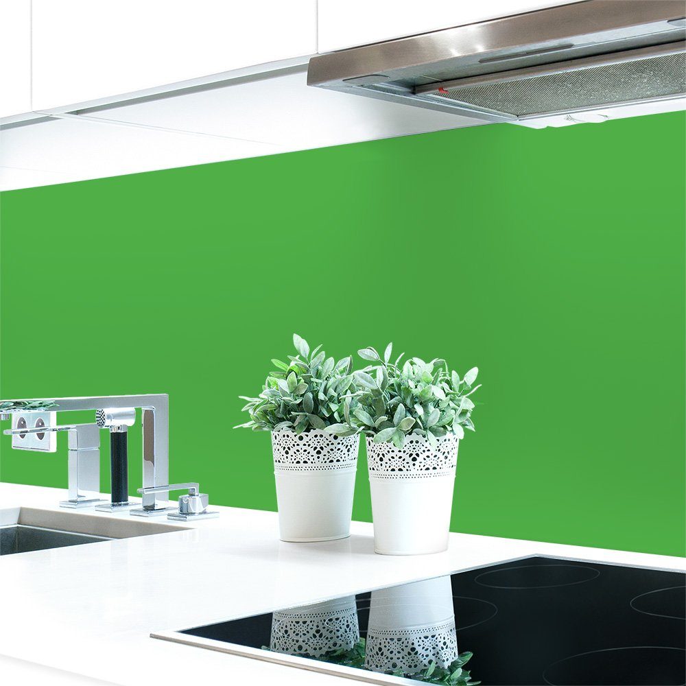 DRUCK-EXPERT Küchenrückwand Küchenrückwand Grüntöne 2 Unifarben Premium Hart-PVC 0,4 mm selbstklebend Gelbgrün ~ RAL 6018