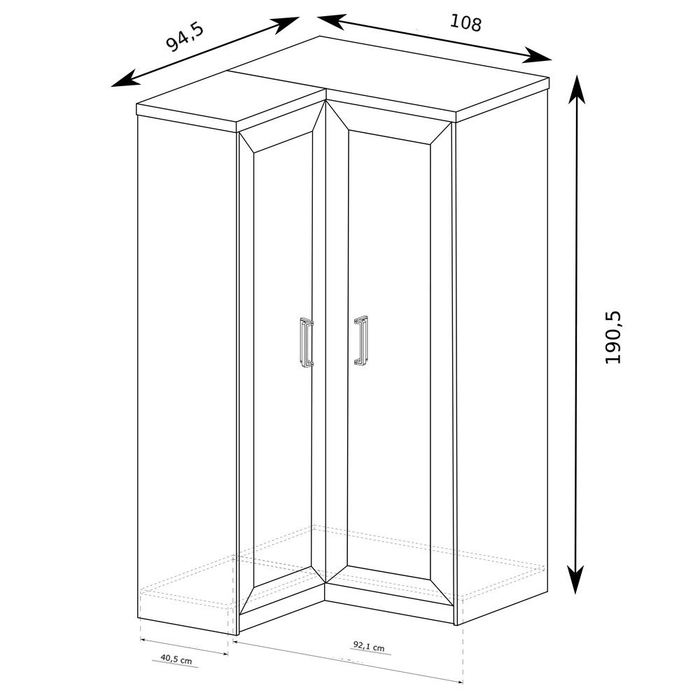 Lomadox Eckschrank TEORA-161 in Eiche Alteiche Kleiderstange Einlegeböden günstig online kaufen