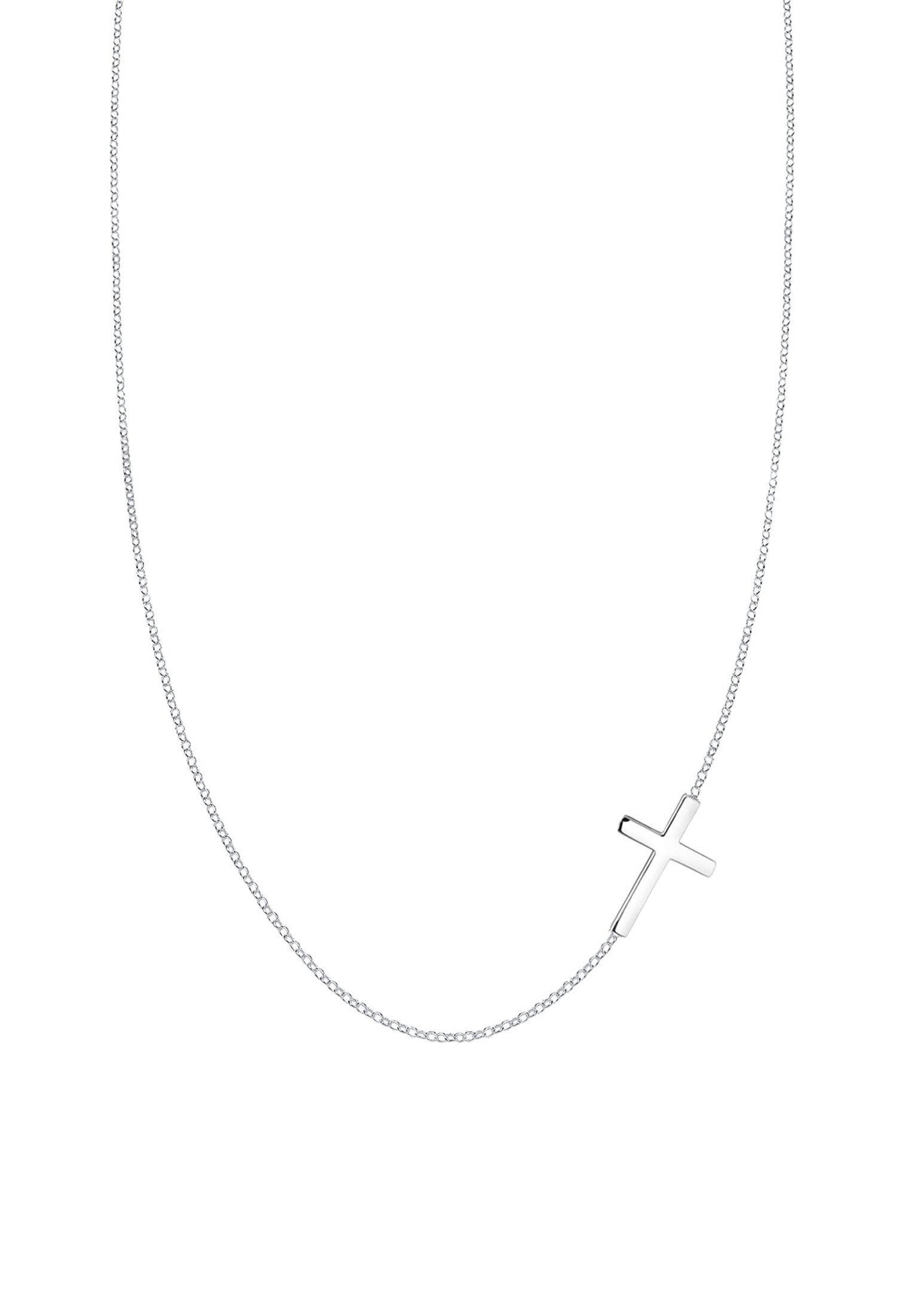 Elli Kette mit Anhänger mit Kreuz Schlicht 925 Sterling Silber, Kreuz günstig online kaufen