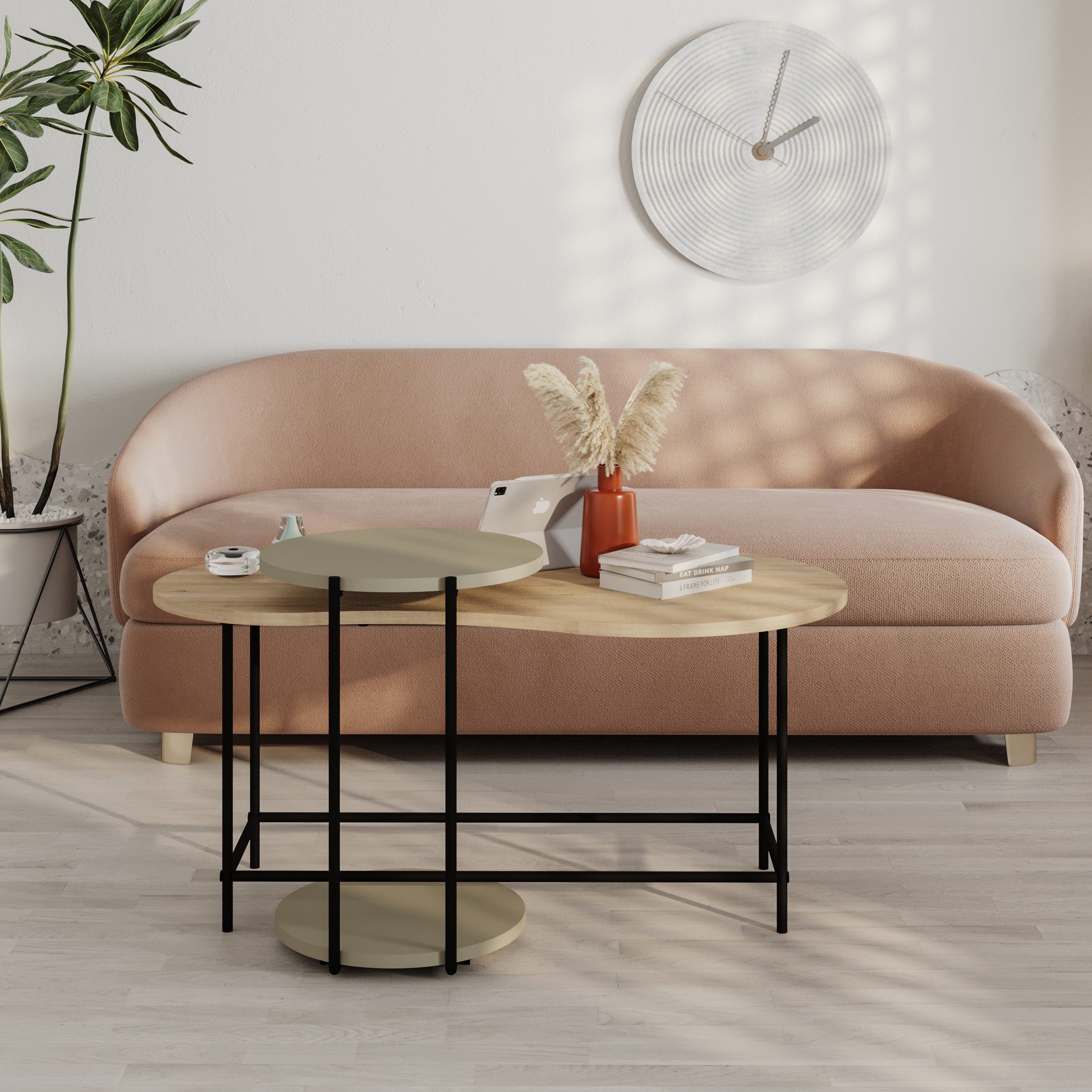 Decortie Couchtisch CUDDLE (2er Set), Moderner Couchtisch, 46,8 x 58 x 102 cm