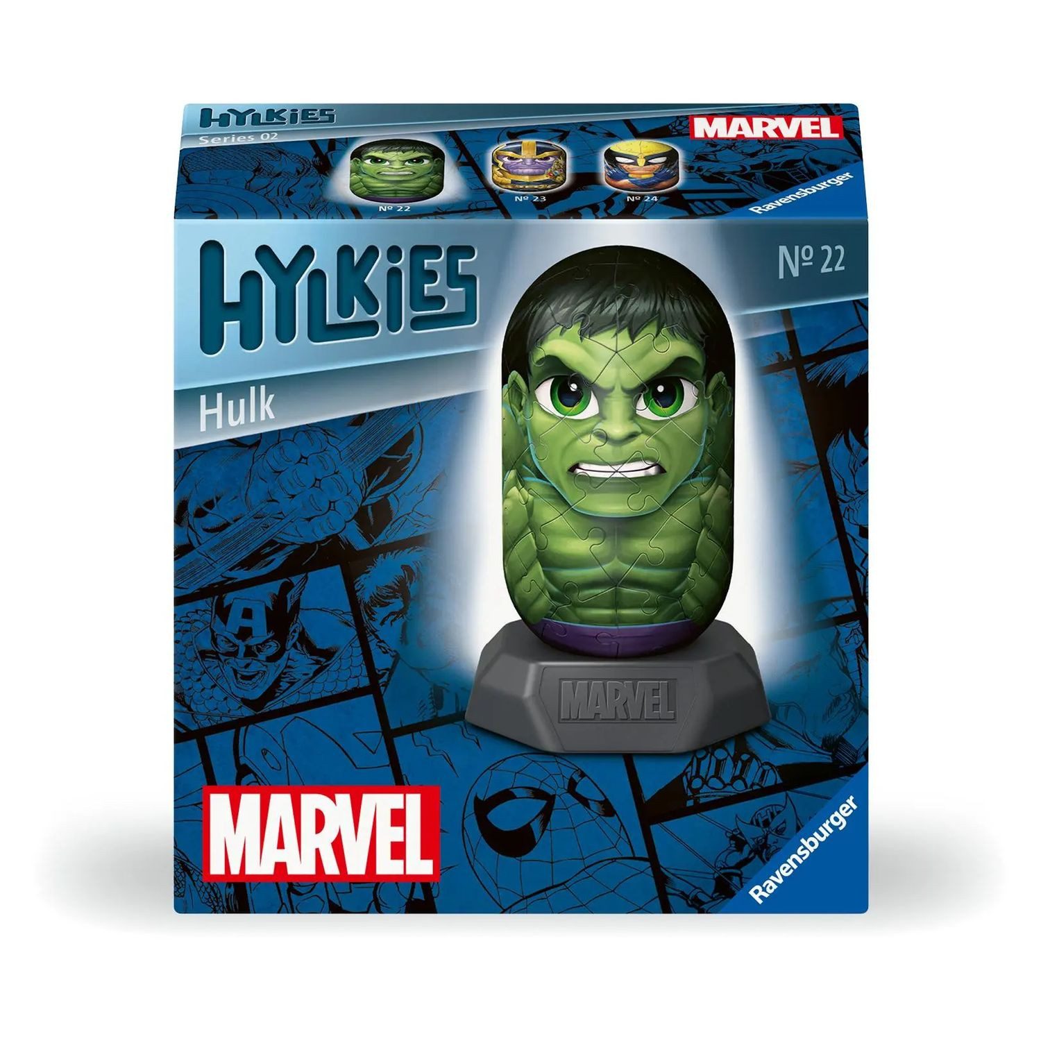 Ravensburger Puzzle Hylkies Marvel Heroes Hulk Sammelfigur, Puzzleteile