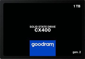 Goodram CX400 interne SSD (1 TB) 2,5" 550 MB/S Lesegeschwindigkeit, 500 MB/S Schreibgeschwindigkeit, Gen.2, SATA III