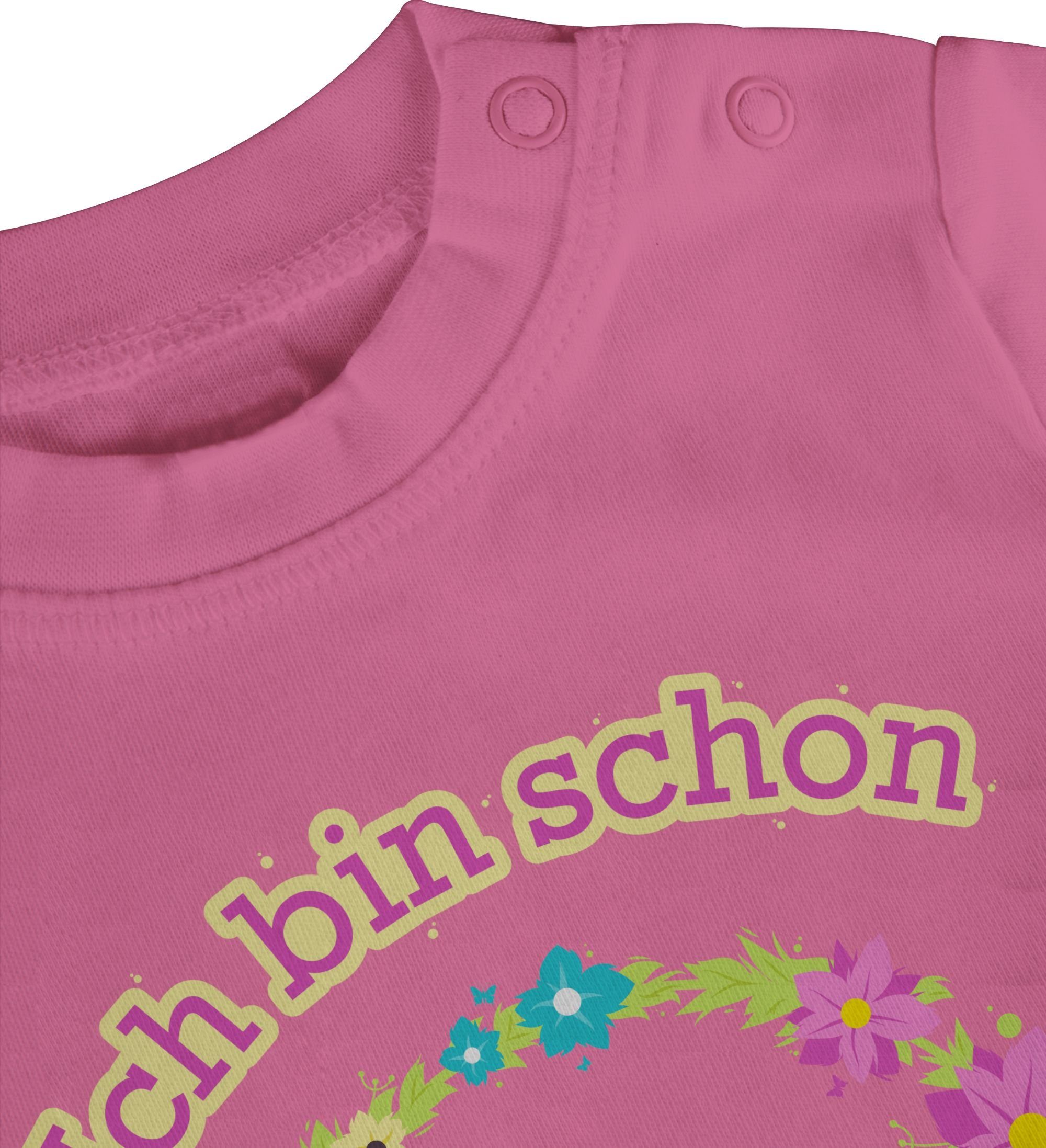 Shirtracer T-Shirt Ich schon Geburtstag Pink Blumenkranz bin 2. zwei 3
