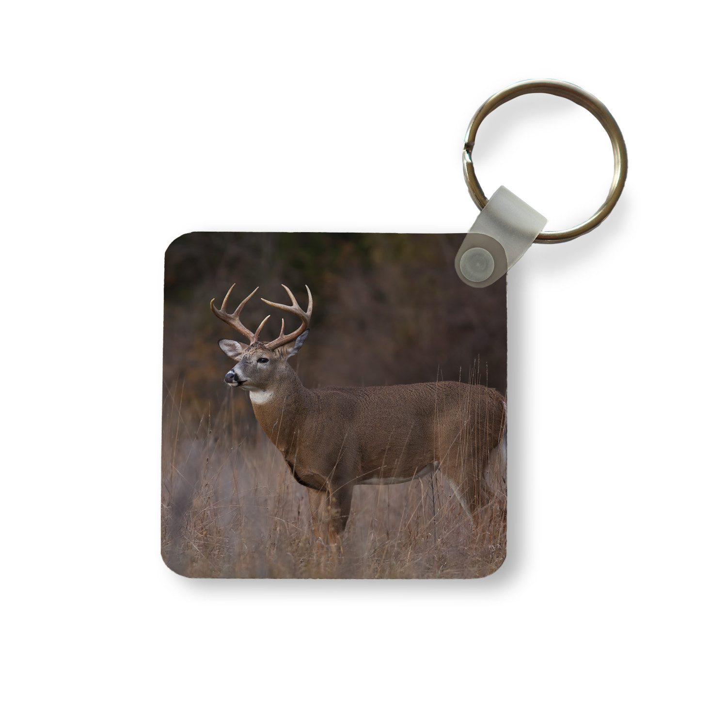 Schlüsselanhänger Herbst - Hirsche - Gras - Natur - Tiere