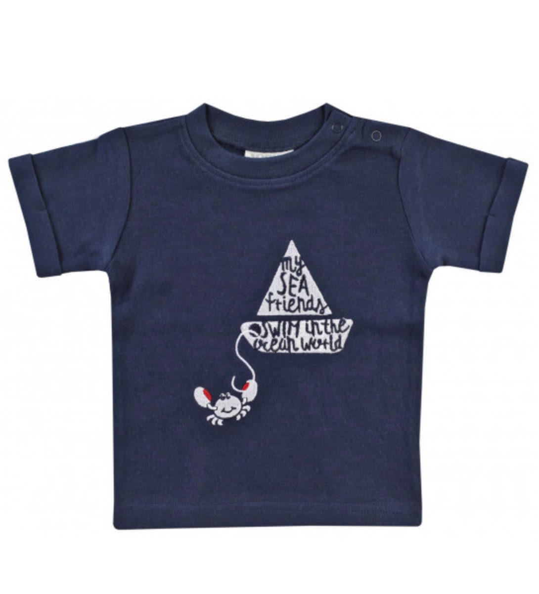 T-Shirt Baby Jungen T-Shirt aus Baumwolle mit maritimem Print
