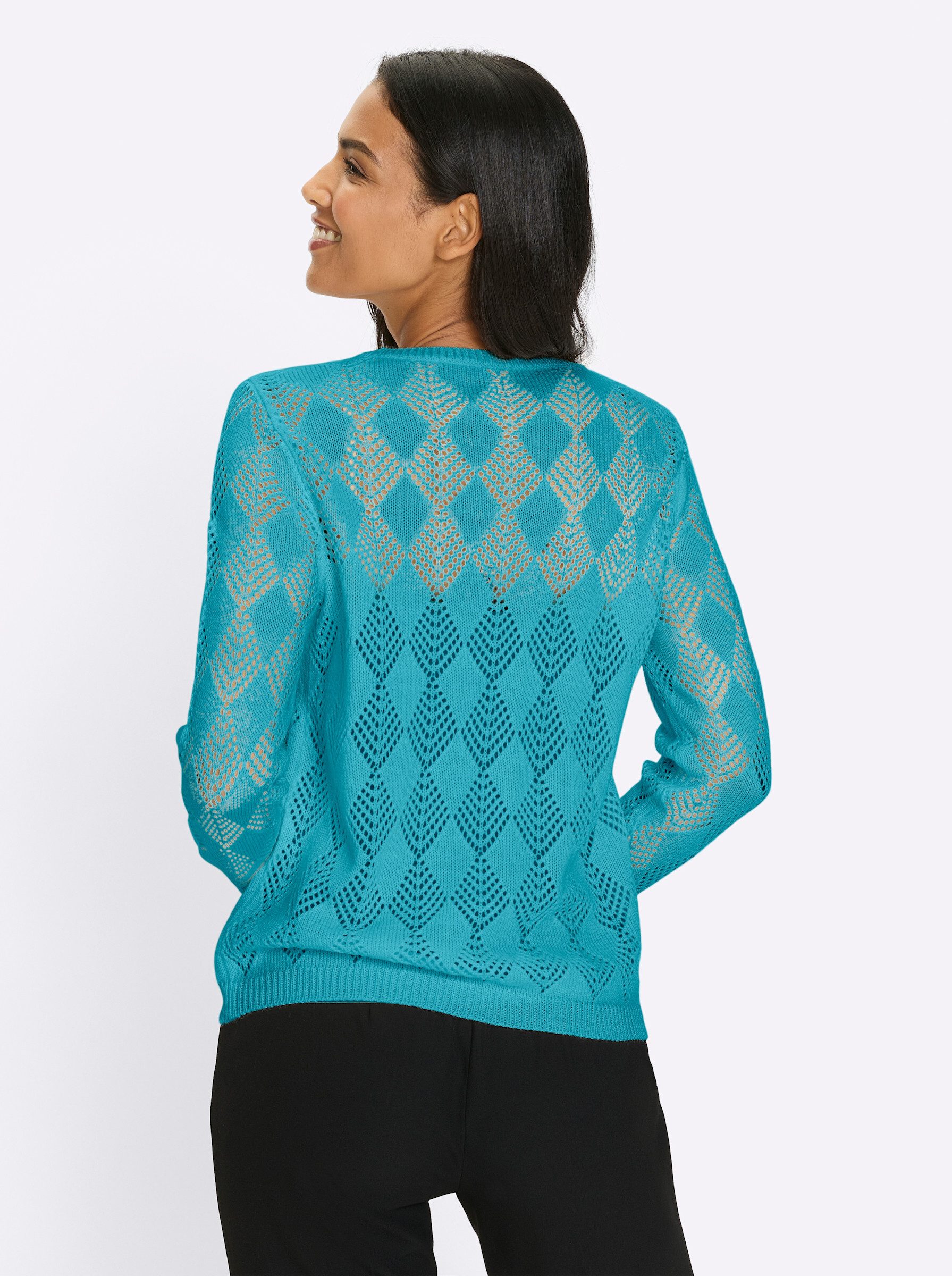 Sieh an! Strickpullover Ajour-Pullover Langarm Ajour günstig online kaufen