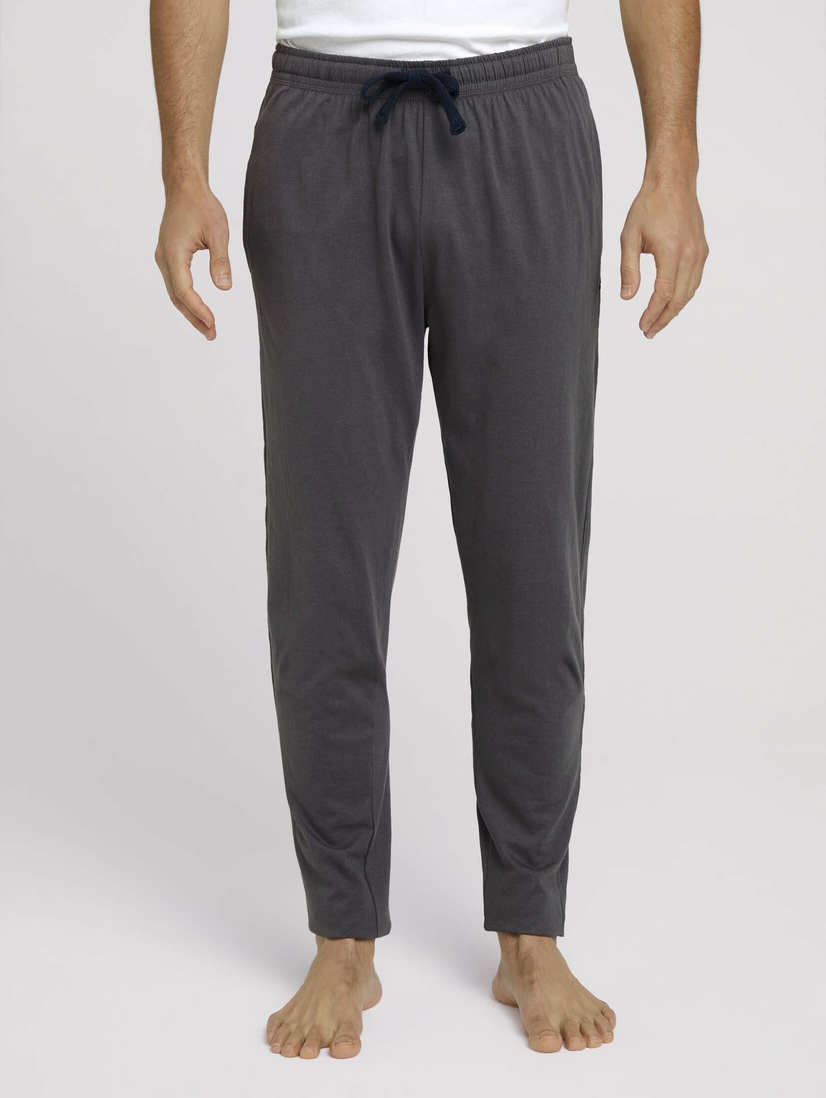 TOM TAILOR Schlafhose Pyjama Hose grey-dark-solid