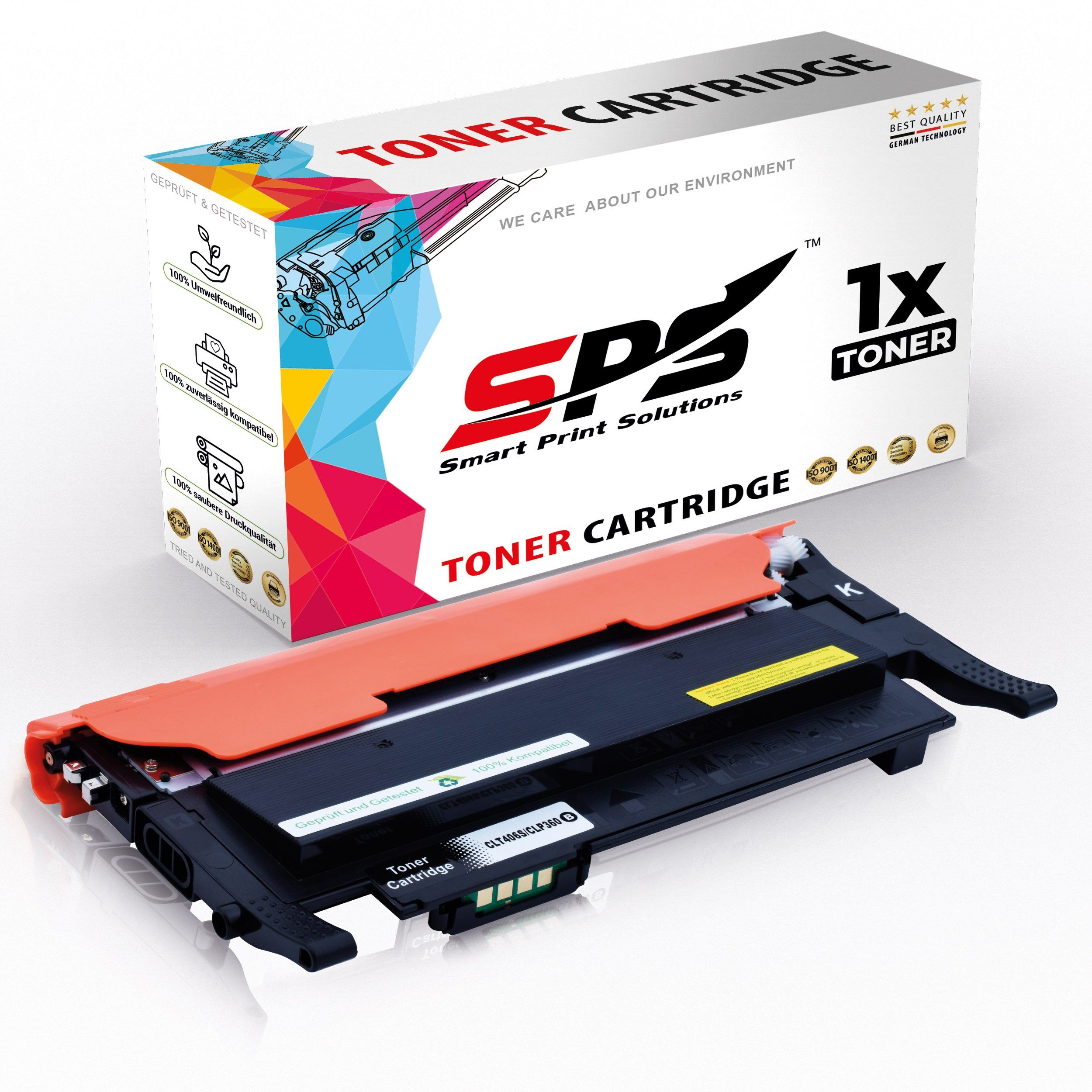 SPS Tonerkartusche Kompatibel für Samsung CLP-365 / CLT-K406S/ELS / K406 Toner Schwarz, (1er Pack, 1-St., 1 x Toner (Für Samsung CLT-K406S Schwarz)