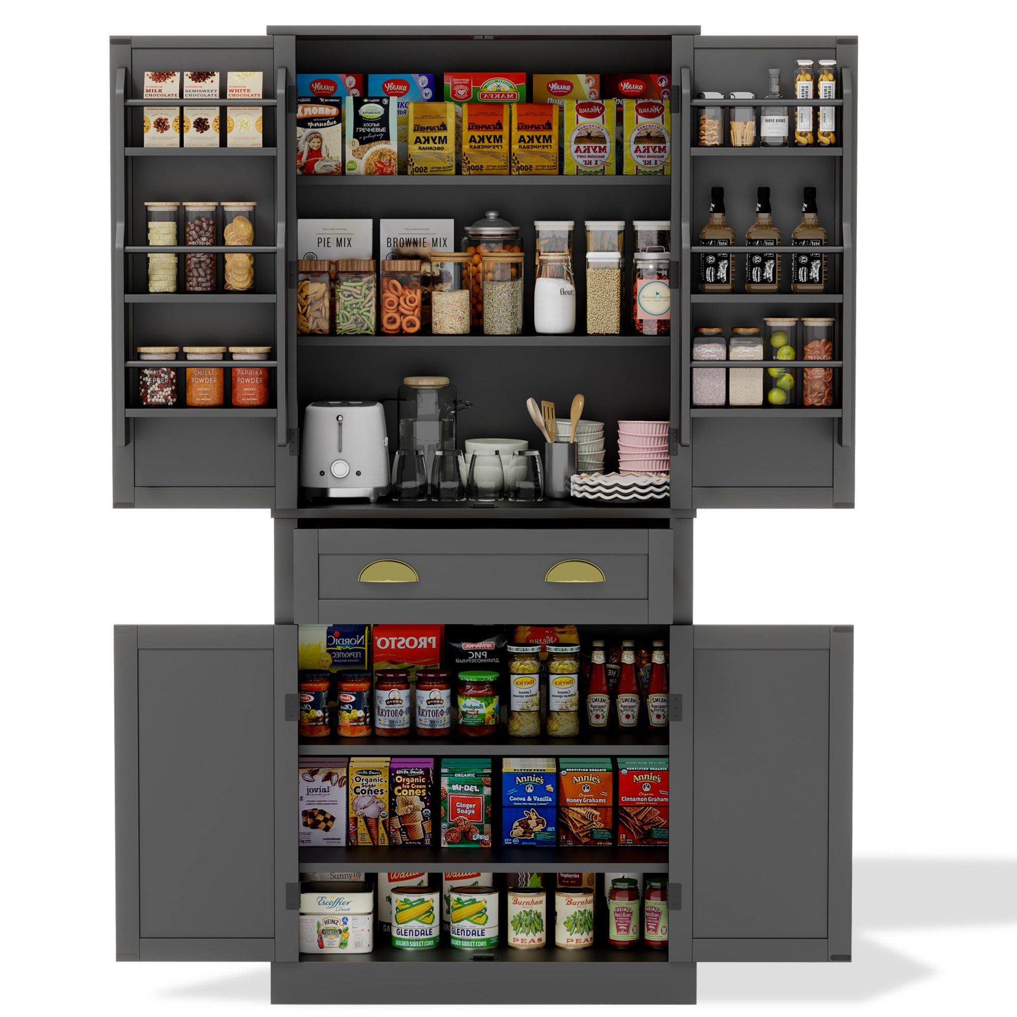 MC Star Mehrzweckschrank 182 cm Aufbewahrungsschrank, günstig online kaufen