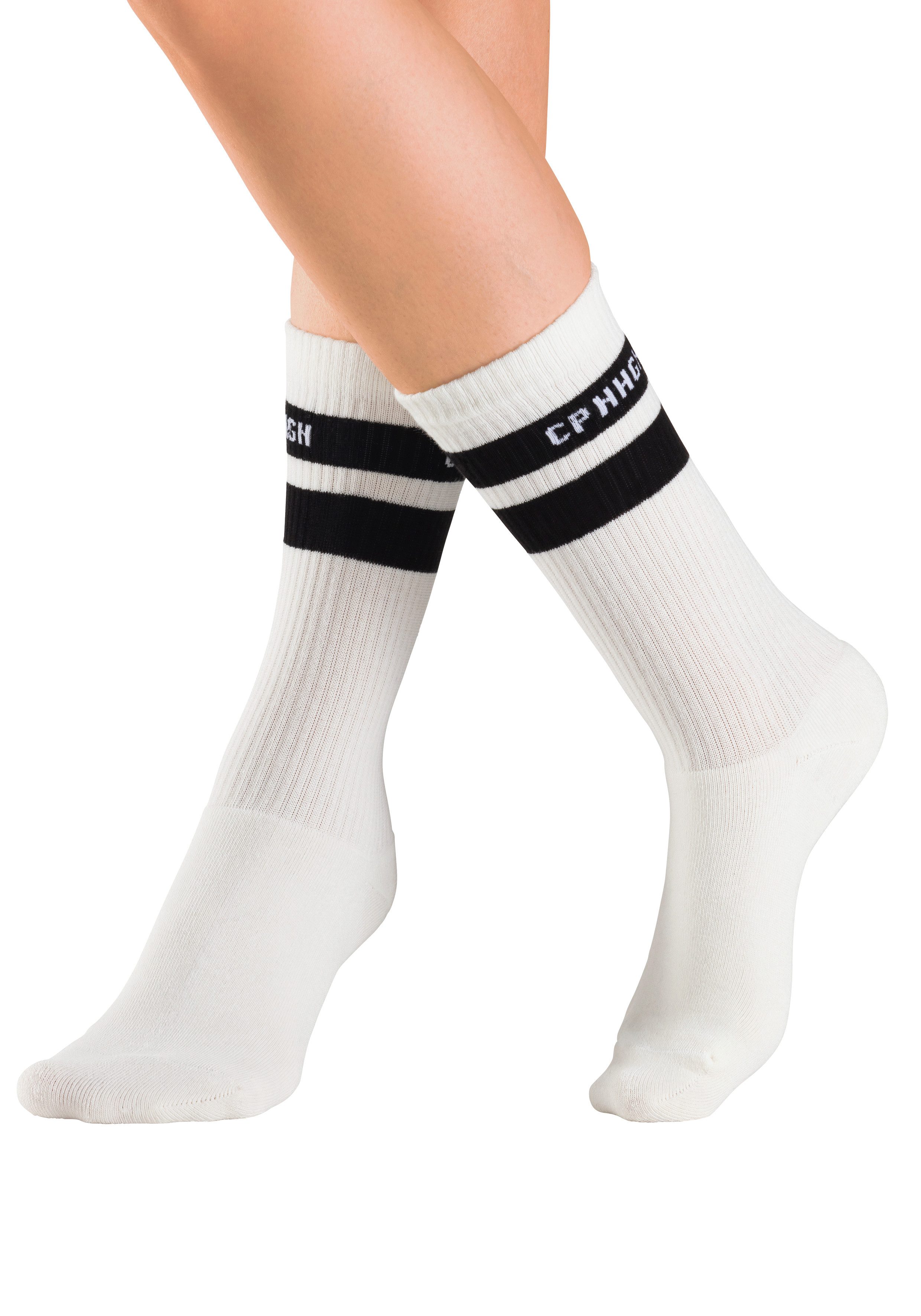 Copenhagen Studios Tennissocken (Packung, 3-Paar) mit Streifendesign und Vollfrottee