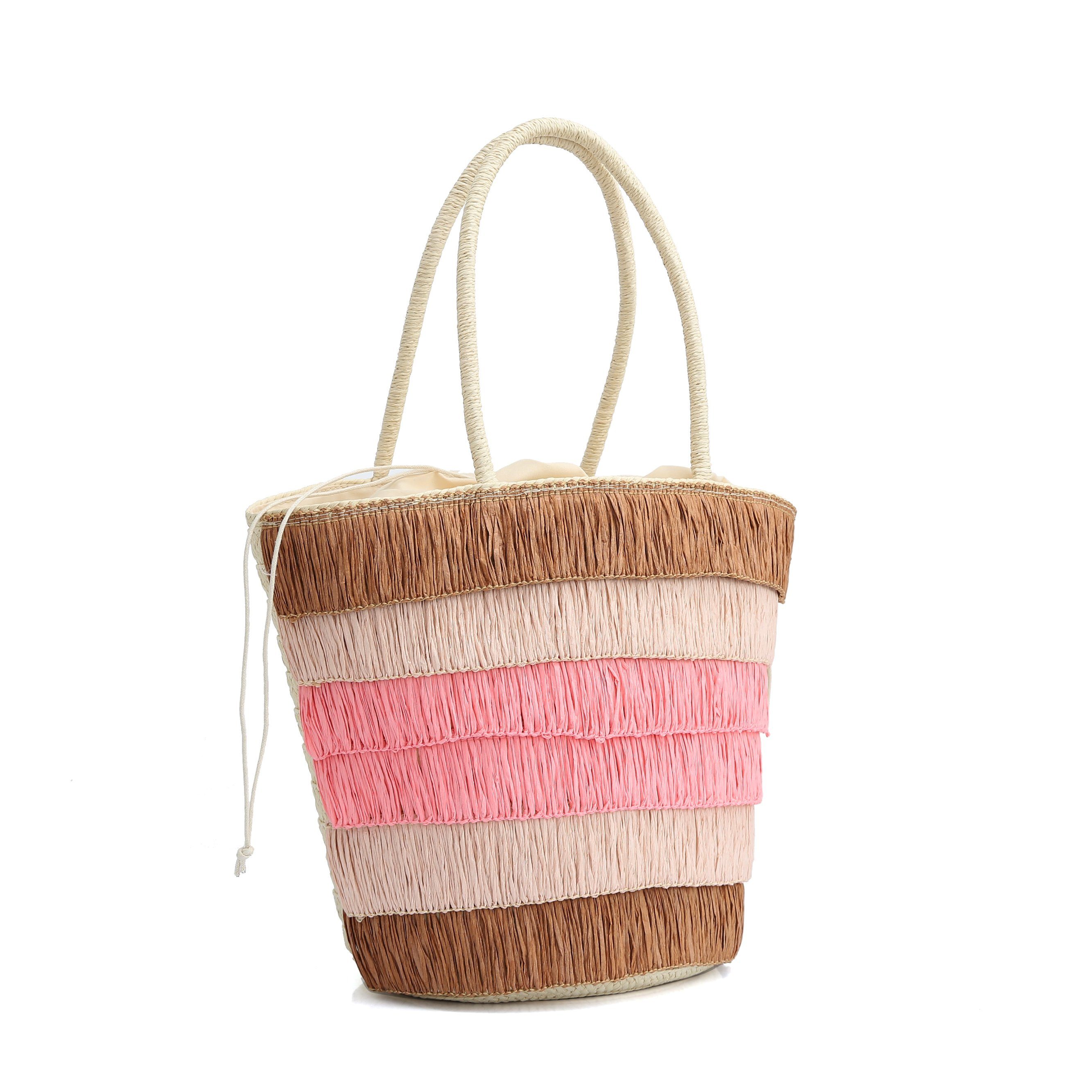 pink Stroh COLLEZIONE Schultertasche ALESSANDRO Teneriffa, aus