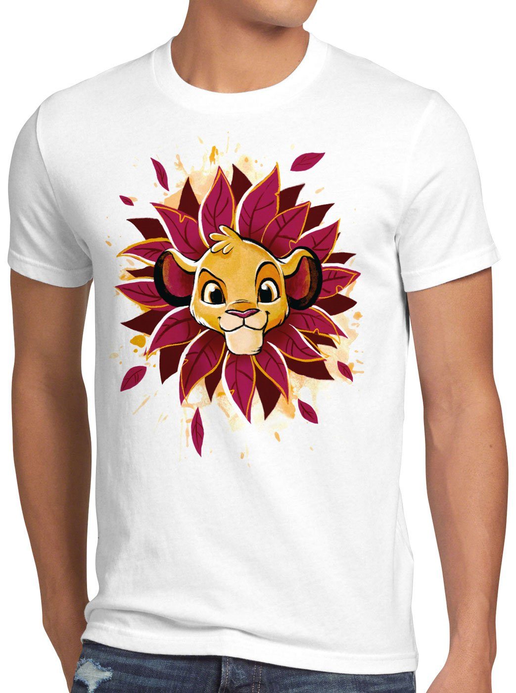 style3 Print-Shirt Herren T-Shirt King hakuna savanne löwe afrika Simba