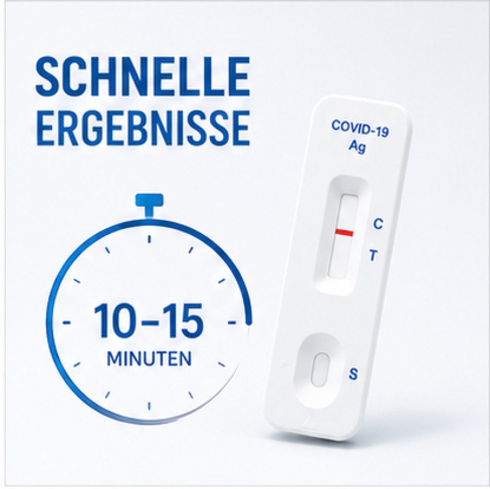 Safecare Bio-Tech Influenza-Schnelltest Corona Schnelltest Covid, MHD 2026, erkennt XEC und MC.13.2, 1 Messparameter, 10-tlg., Hohe Präzision, EU-konform, langl – Bild 4 von 5