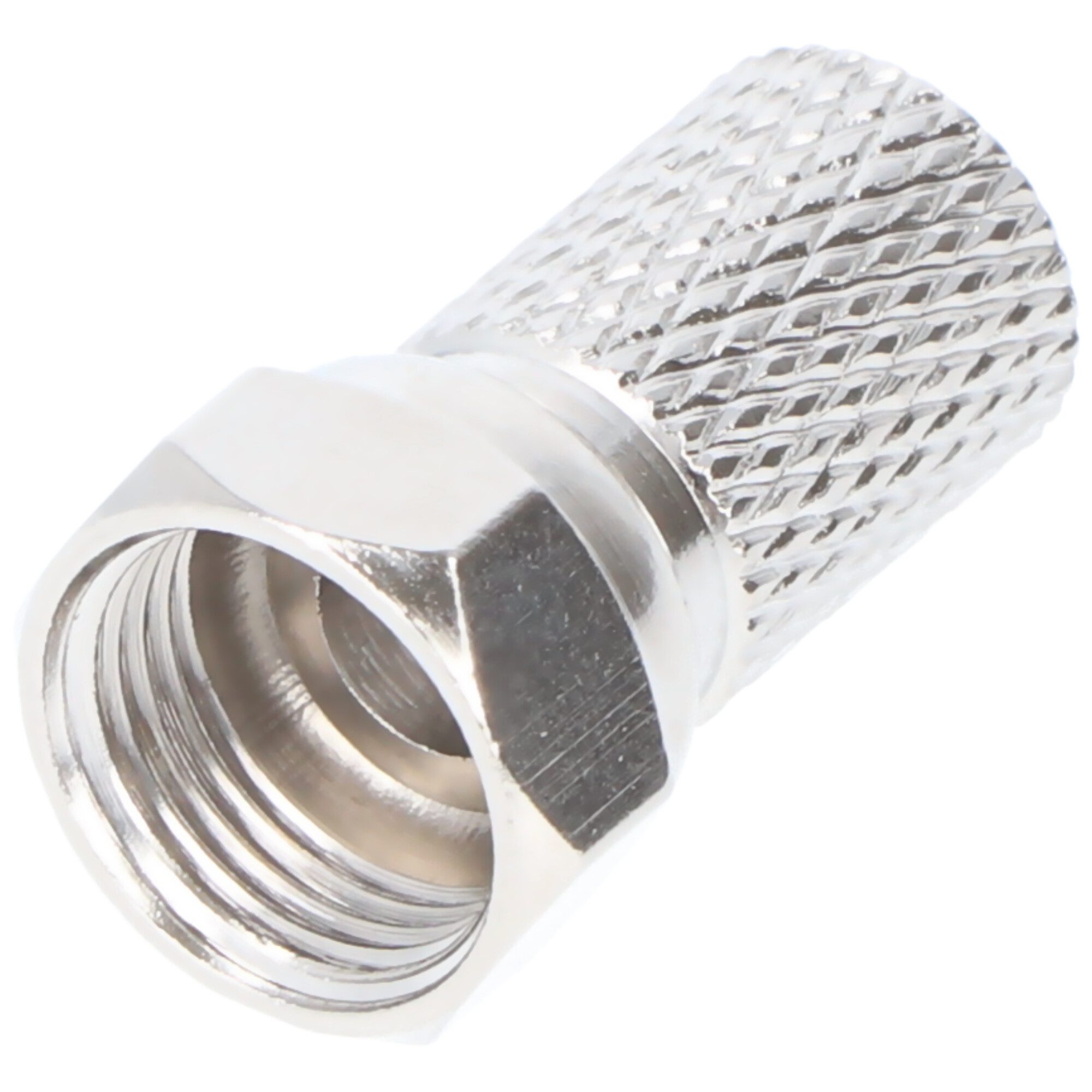 Goobay Goobay Aufdreh-F-Stecker 7,0 mm - Aufdreh-Adapter aus Zink mit Nickel USB-Kabel