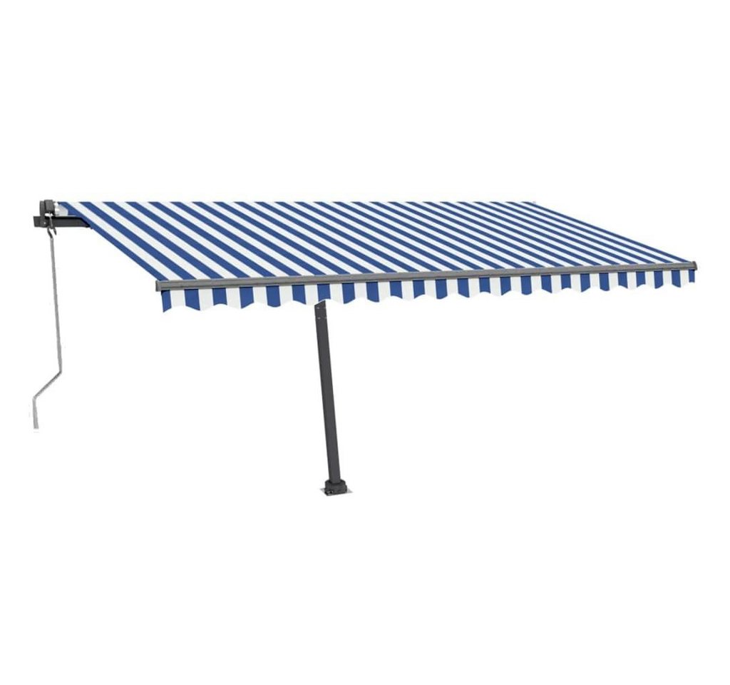 Thumbnail - furnicato Markise Standmarkise Automatisch 450x300 cm Blau/Weiß (1-St)
