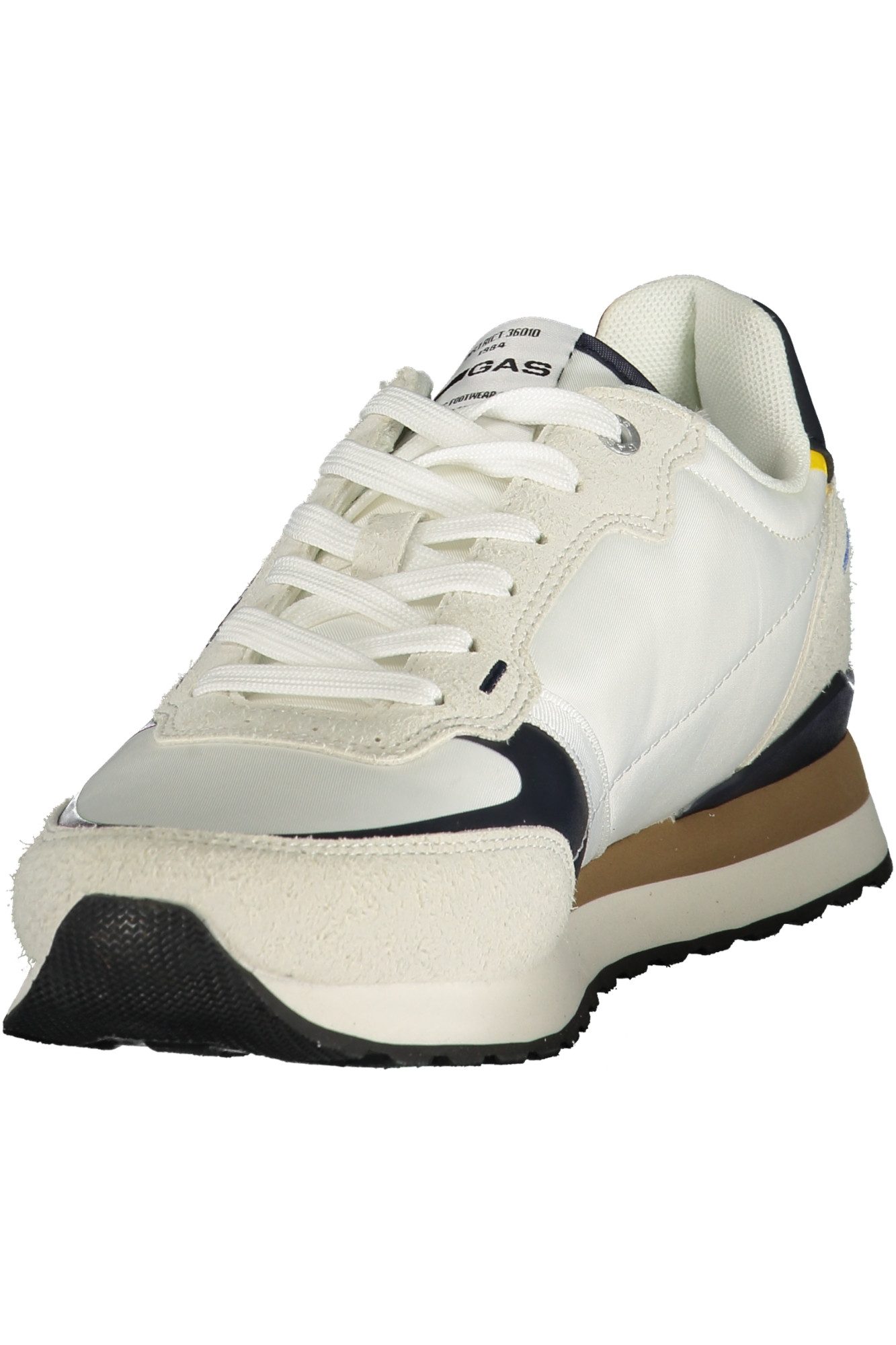 GAS Sneaker Weiße Herrensportschuhe mit farbigen Details und