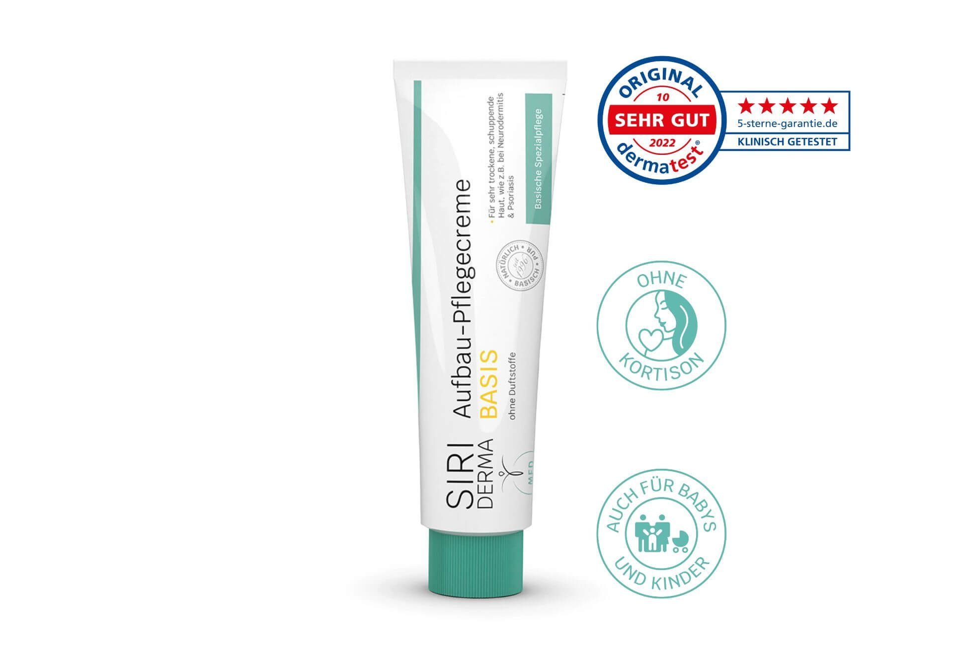 Siriderma Körpercreme Siriderma Aufbau-Pflegecreme basis ohne Duft, für sehr trockene Haut, bei Neurodermitis und Psoriasis