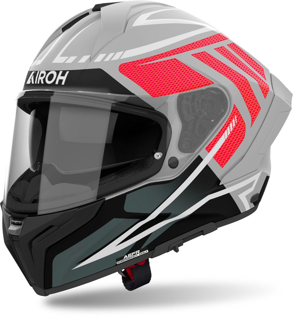 Airoh Motorradhelm Matryx Rider Helm, vorbereitet für Kommunikationssystem,Notfallsystem-Polsterung (EQ