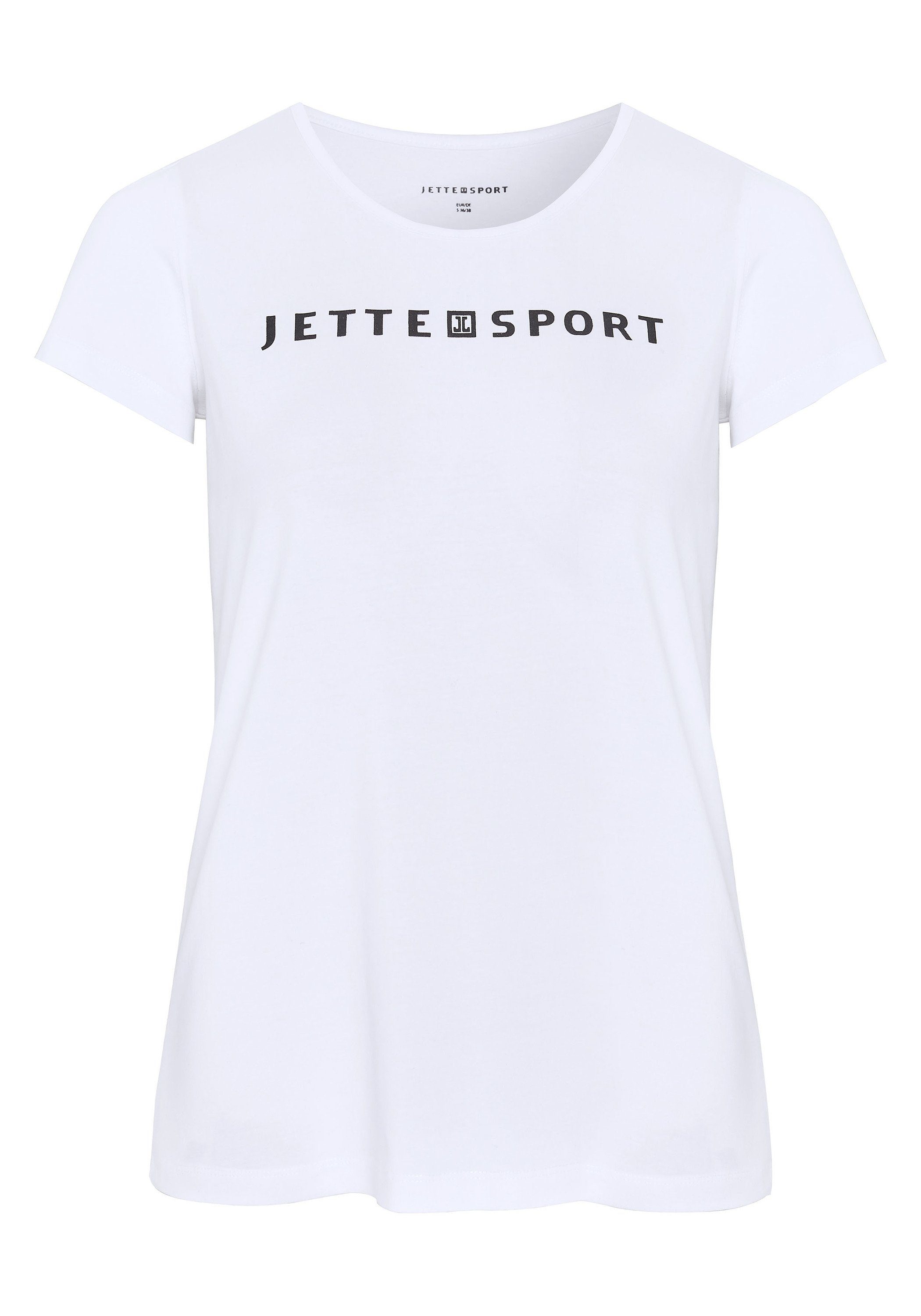 JETTE SPORT Print-Shirt mit Label-Print 11-0601 Bright White