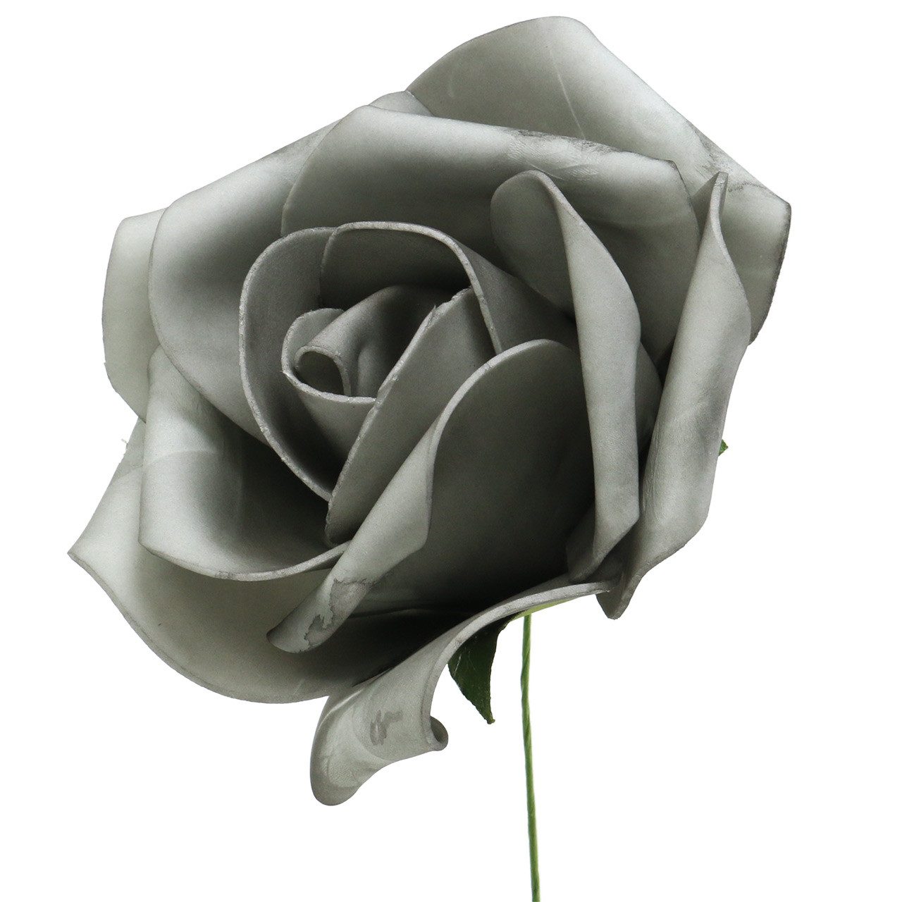 Kunstblume Foam Rose Grau Ø15cm 4 St - Künstliche Blumen für, 4 Stück, Viana, Höhe 7.5 cm