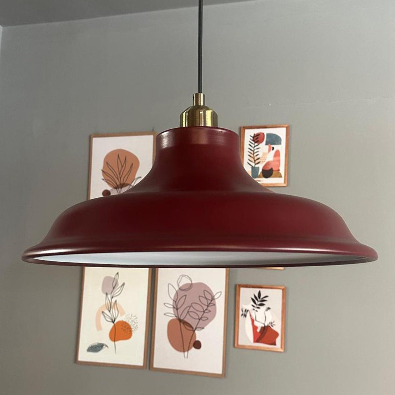 Bamyum Pendelleuchte Pendelleuchte Bergo Ø40 cm, Metall Hängelampe, ohne Leuchtmittel