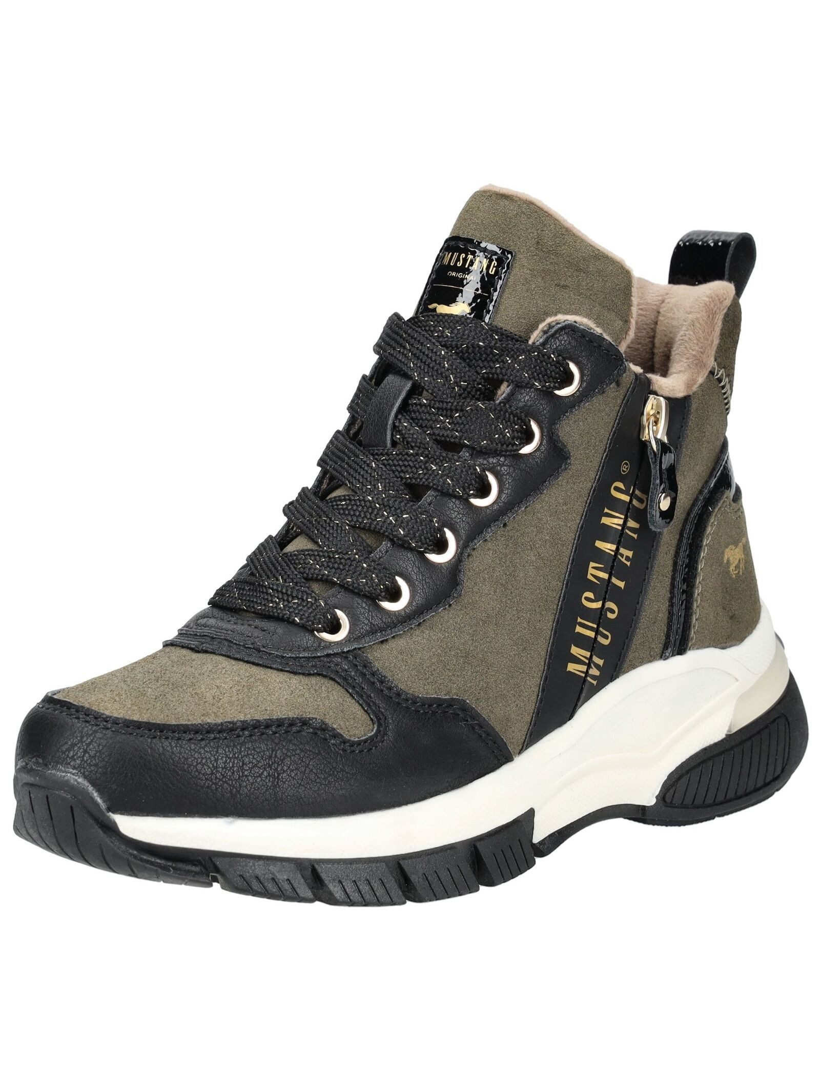 Mustang Shoes Mustang Shoes Stiefelette Lederimitat Schnürstiefelette günstig online kaufen