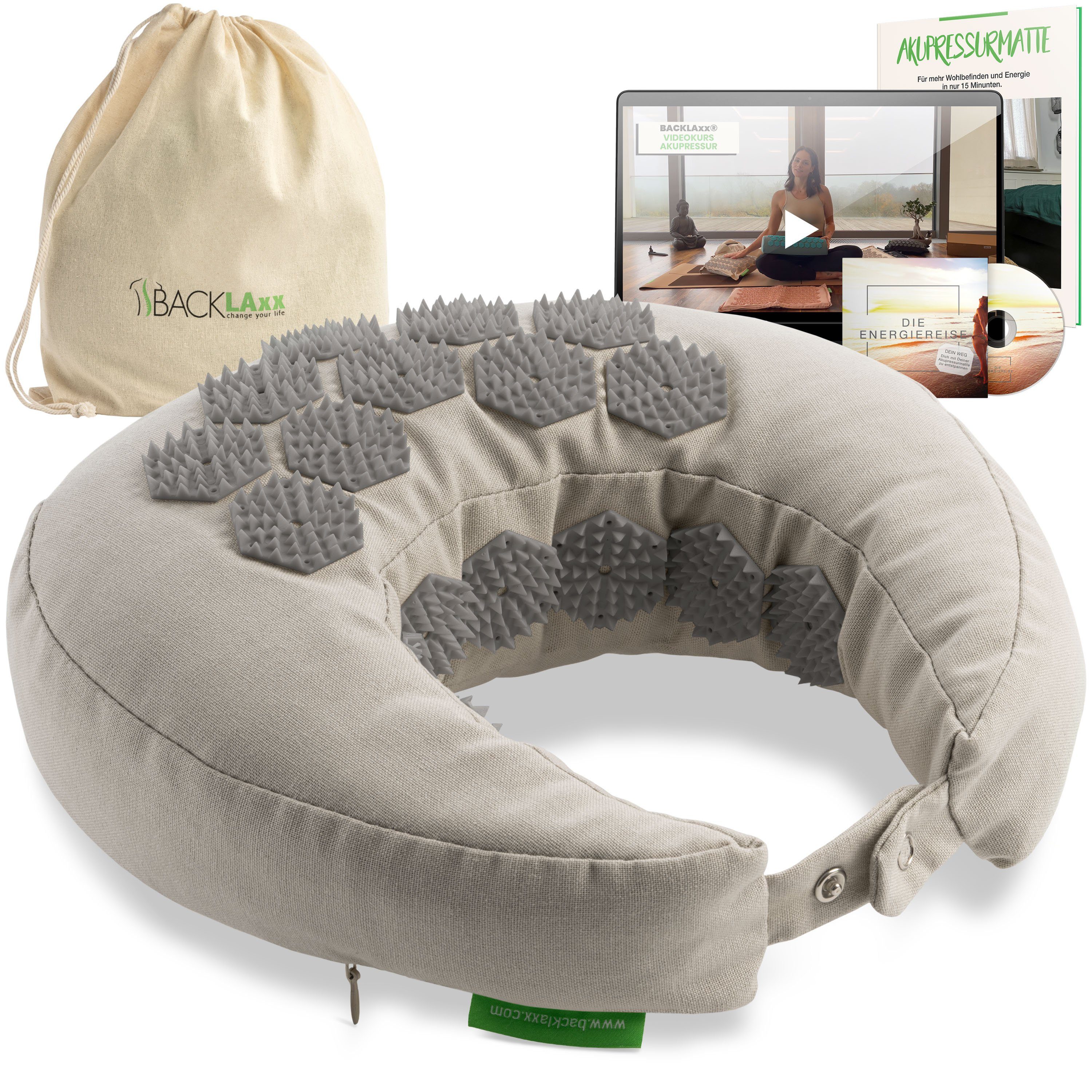BACKLAxx® Nackenhörnchen Akupressur, Akupressur U Kissen günstig online kaufen
