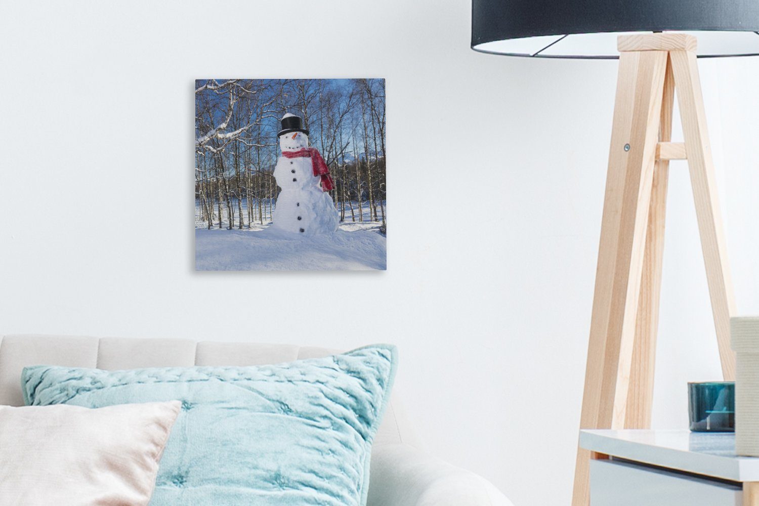 Leinwandbild Wohnzimmer Puppe zu, der Leinwand OneMillionCanvasses® Schlafzimmer (1 in von für Nähe St), verschneite Alaska Eine Bilder in Anchorage