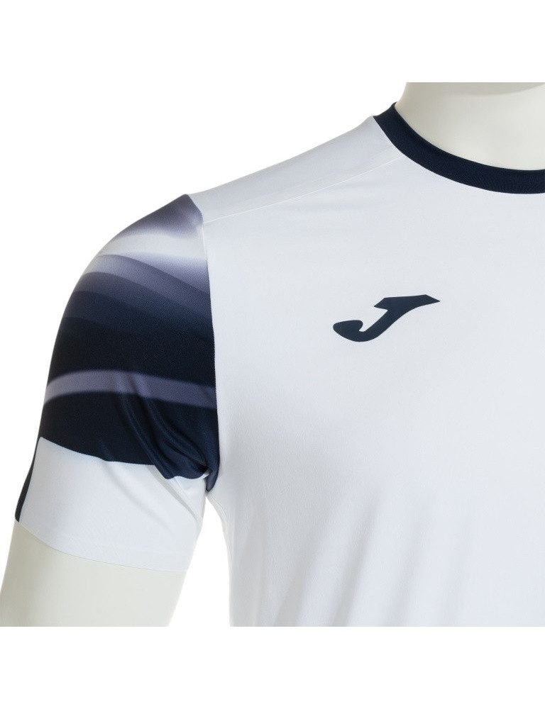 Joma T-Shirt Lauf-Shirt Elite XI (schnelltrocknend, atmungsaktiv) weiss/marineblau