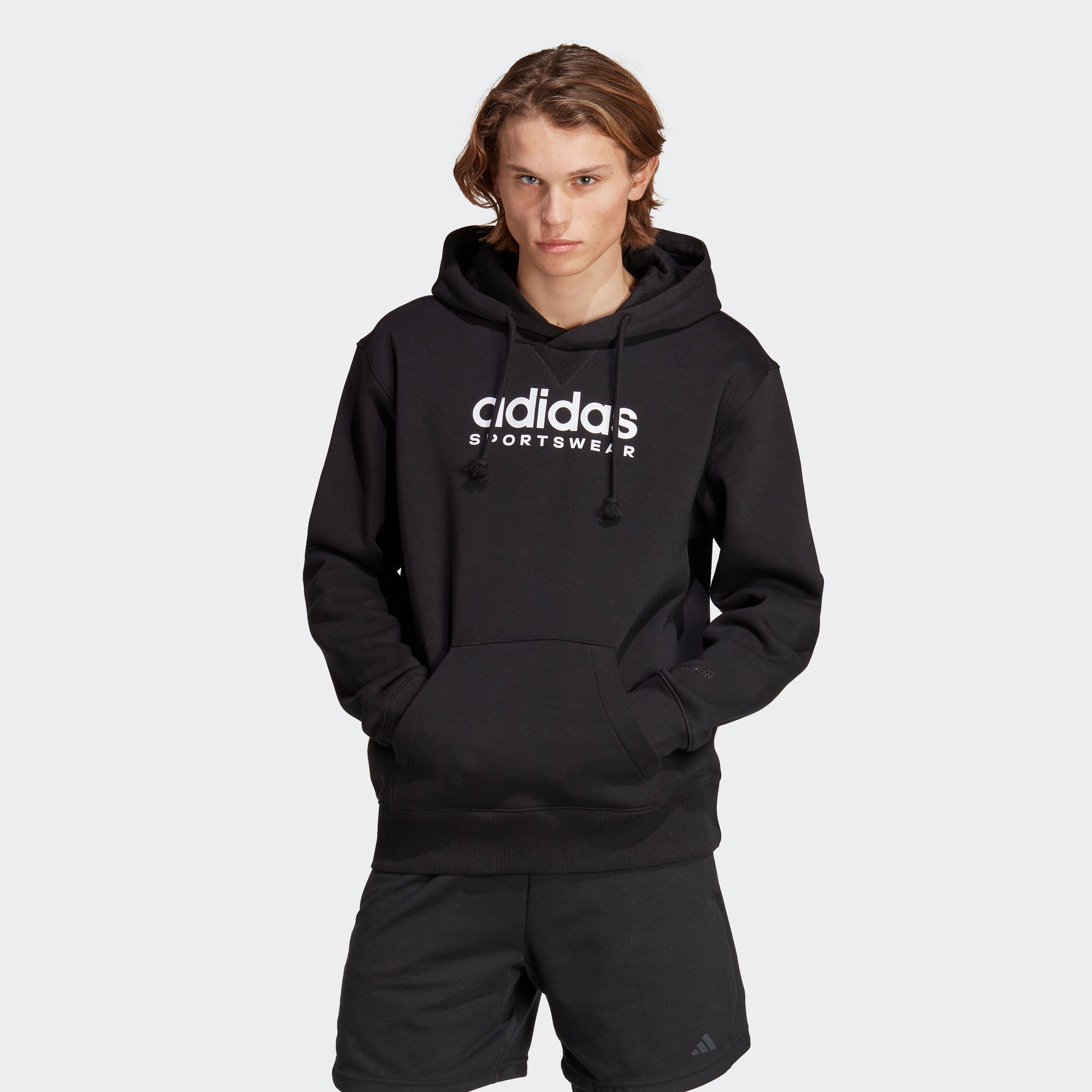 HOODIE FLEECE GRAPHIC Sportswear ALL adidas Black Kapuzensweatshirt SZN