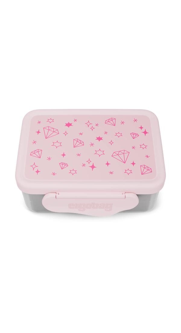 ergobag Lunchbox Edelstahl Brotdose, Edelstahl, (Edelstahl Brotdose, 3-tlg., 1x Brotdose, 1x Trennfach), spülmaschinengeeignet