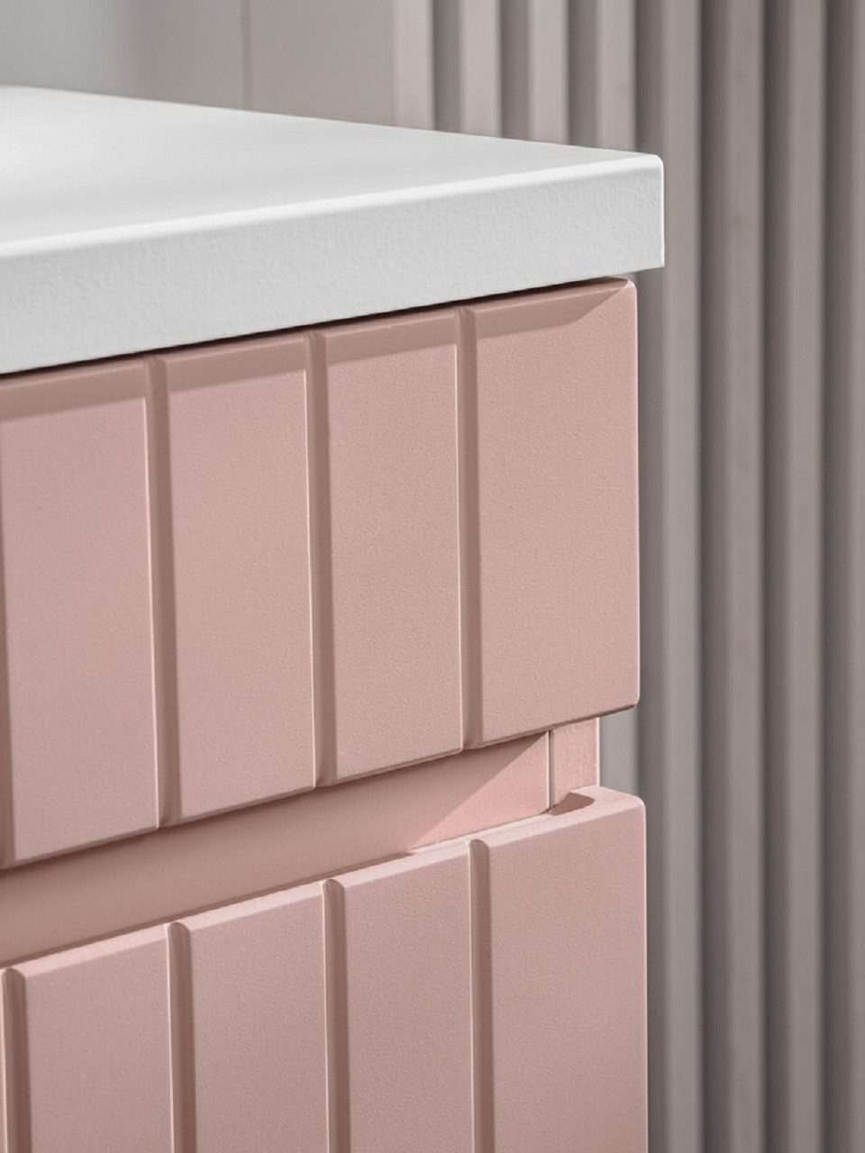 ROYAL24_MARKT Waschbeckenunterschrank - Iconic Rose I BM229 - Waschbeckenunterschrank 60 cm mit 1 Schublade (Waschbeckenunterschrank, 2-St., Premium - Iconic Rose I) Modern – Fein – Exzellent