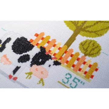 Vervaco Kreativset Vervaco Kreuzstich Set "Auf dem Bauernhof Messlatte", (embroidery kit by Marussia)