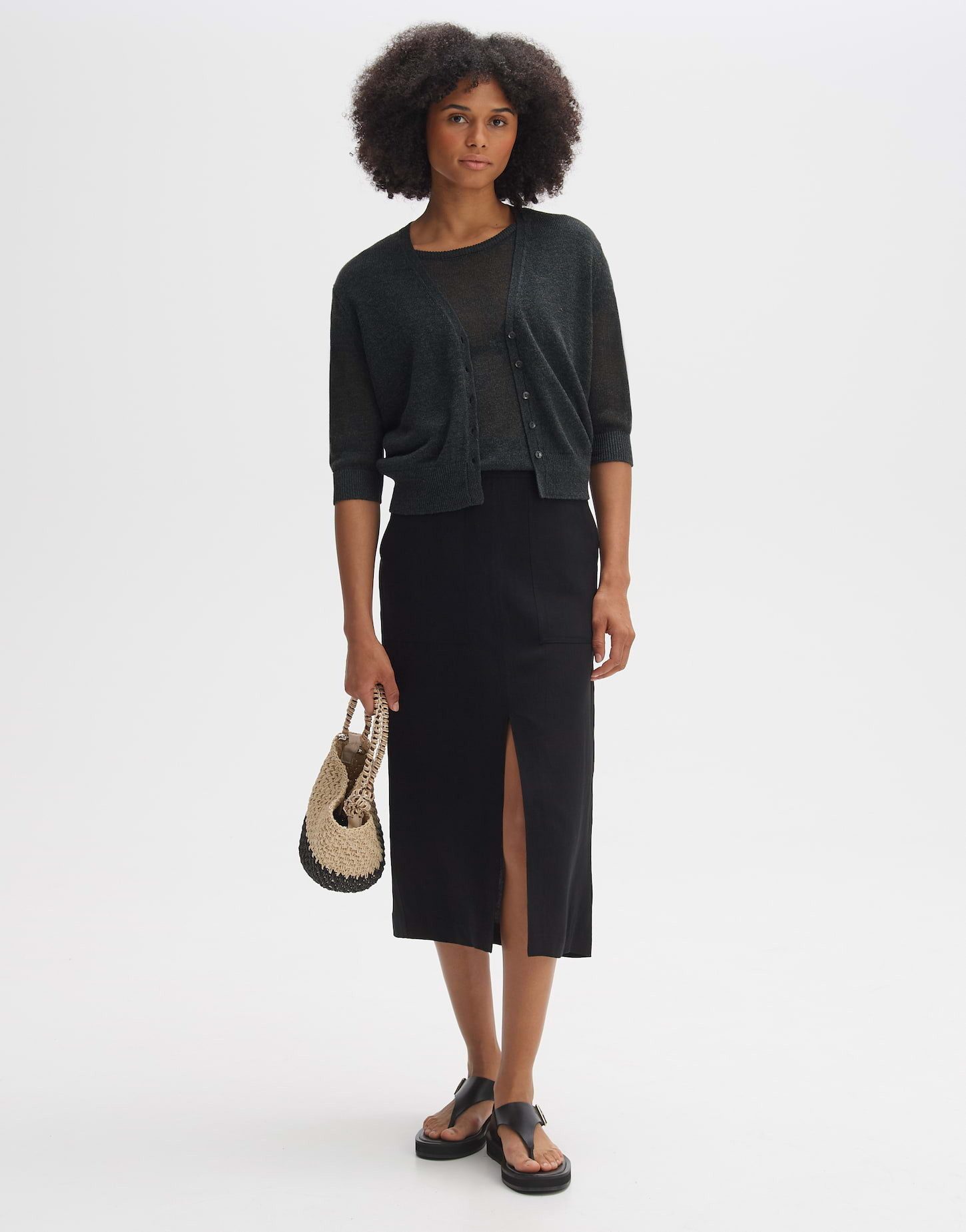 OPUS Cardigan Cardigan DORIFA Regular aus Leinen Mix