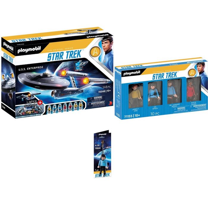Playmobil® Konstruktions-Spielset 3er Set: 70548 Star Trek - U.S.S. Enterprise NCC-1