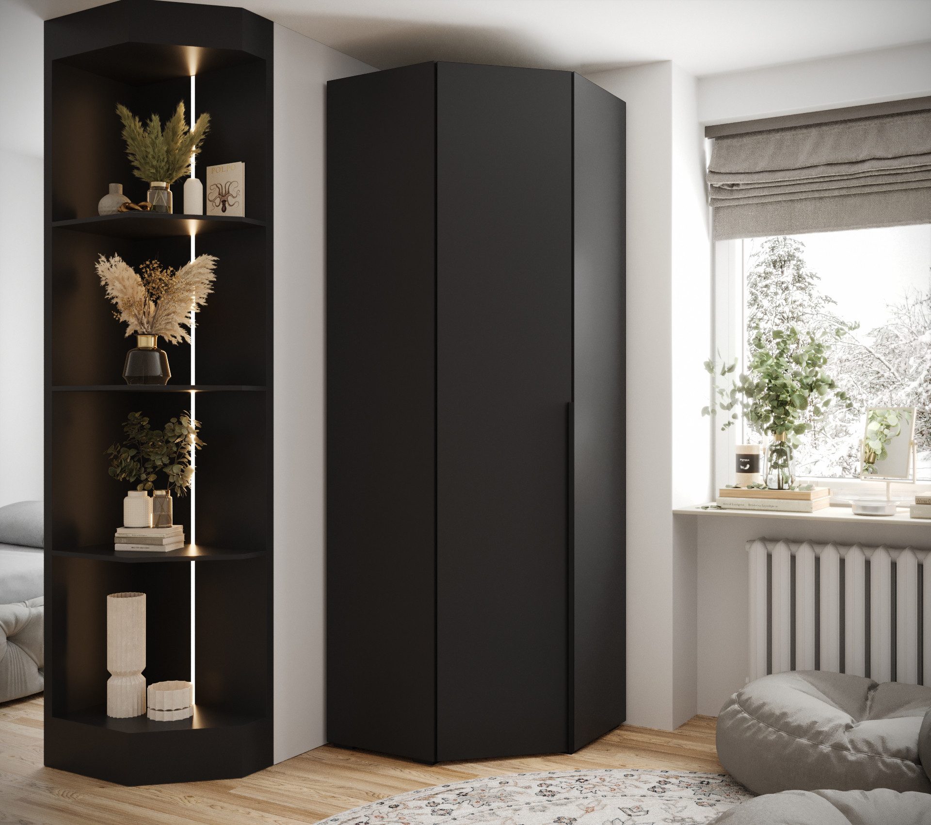 ABIKS MÖBEL Eckschrank Inova 1 Eckkleiderschrank günstig online kaufen