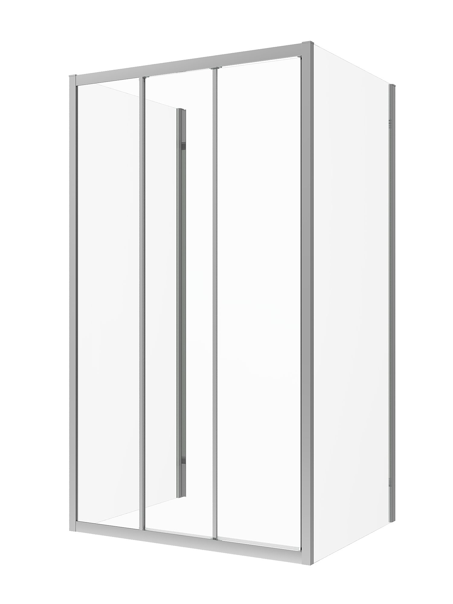 AQUABATOS Eckdusche Dusche Schiebetür mit Seitenwand U-Form Duschkabine Duschtür Eckdusche, BxT: 80x90 cm, Eckeinstieg Duschabtrennung 6 mm ESG mit Nano Beschichtung Duschwand