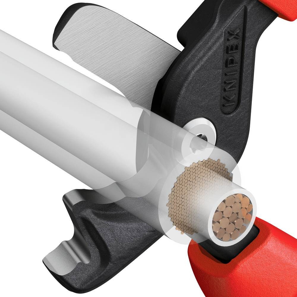Knipex Kabelschere StepCut® XL Kabelscheren mit Stufenschnitt isolierender 95 18 225
